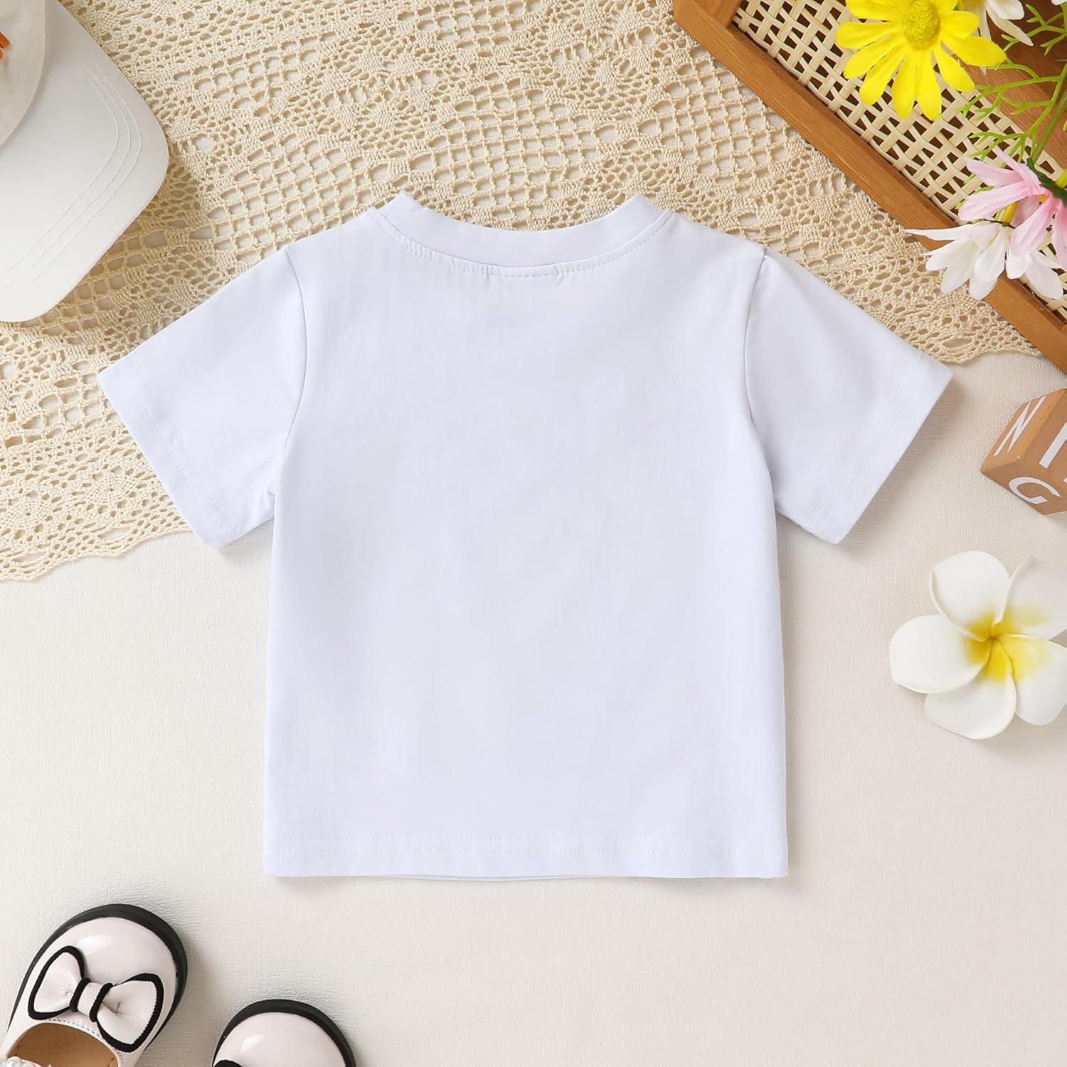 Happy Town Toddler Clothes Baby Boy Girl Smiley Face Shirt Short Sleeve T-Shirt Tee Summer Tops Outfits