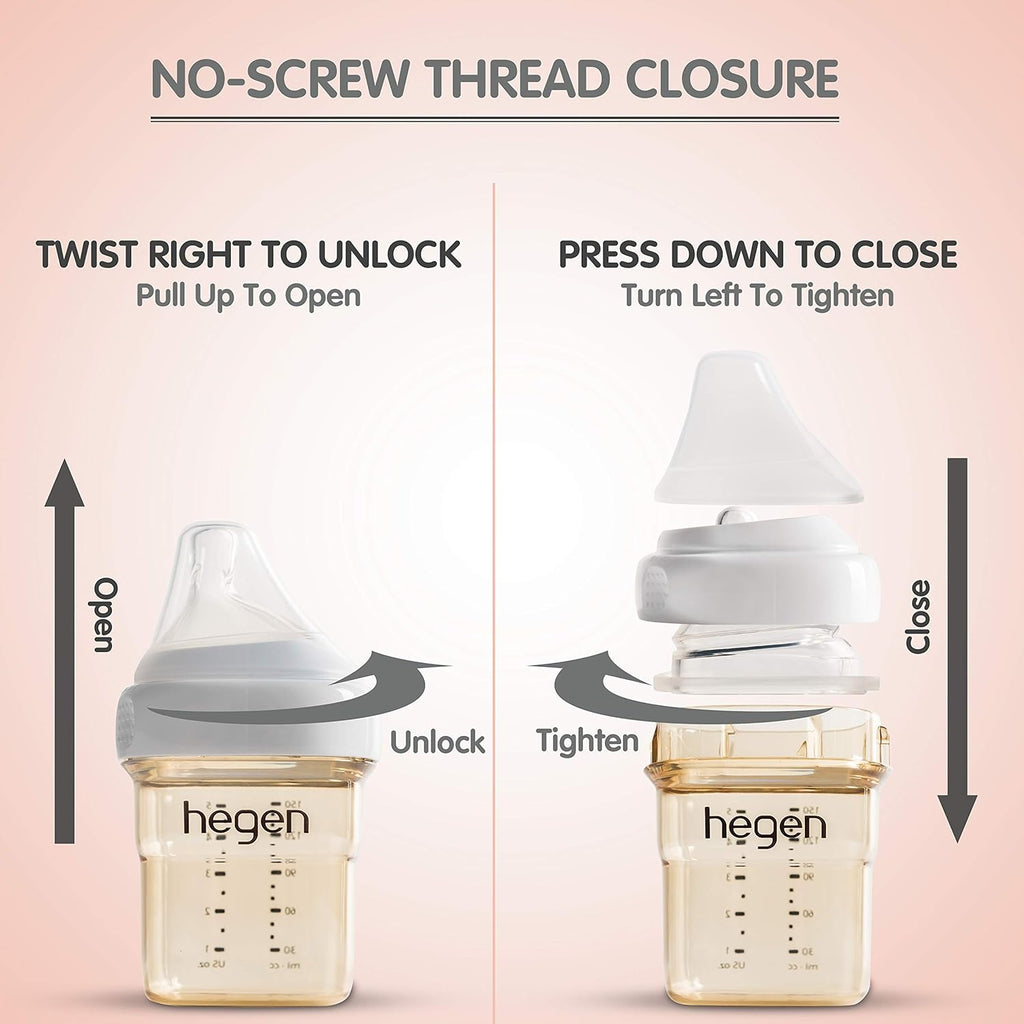 hegen Baby Bottles - Breastfeeding System with Basic Starter Kit and 11oz 2 Pack