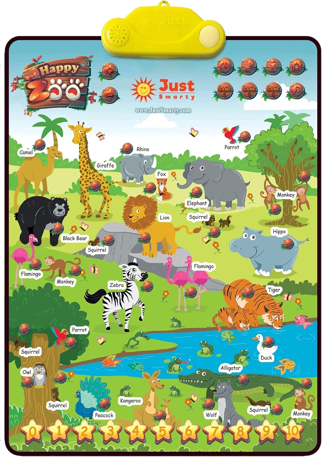 Zoo Animals Toddler Learning Toys Ages 3-6 | Sounds, Counting & Memory Games