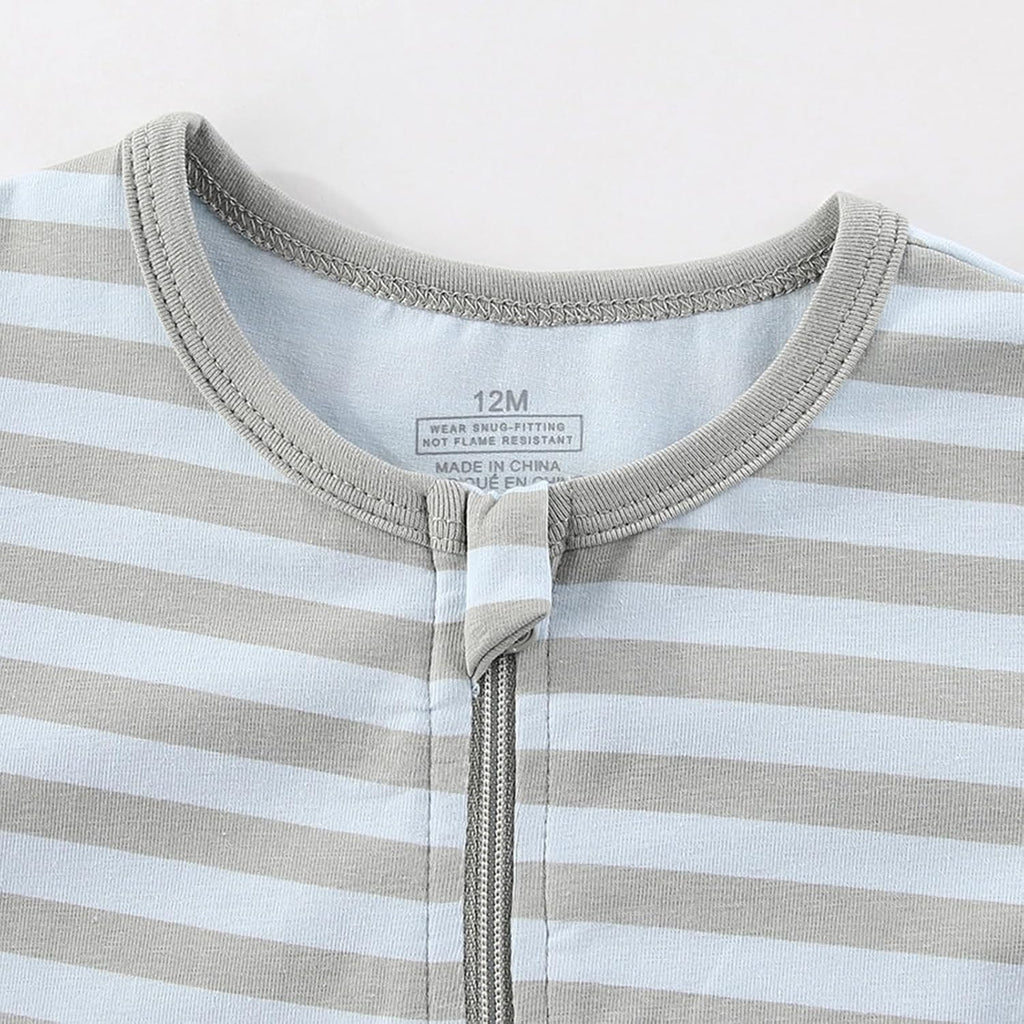 Baby Boy Girl 2 Pack Romper Infant Short Sleeve 2 Way Zipper One Piece Jumpsuits Newborn Clothes 0-24 Months