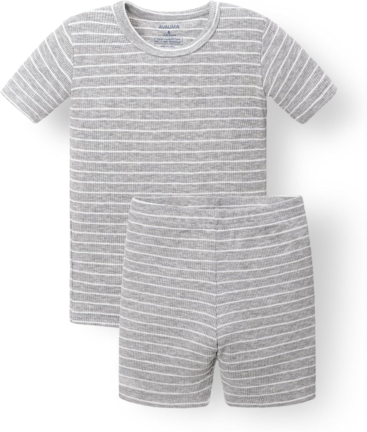 AVAUMA Stripe Pattern Baby Boys Girls Pajama Set Kids Toddler Snug fit Ribbed Sleepwear pjs for Daily Life Style