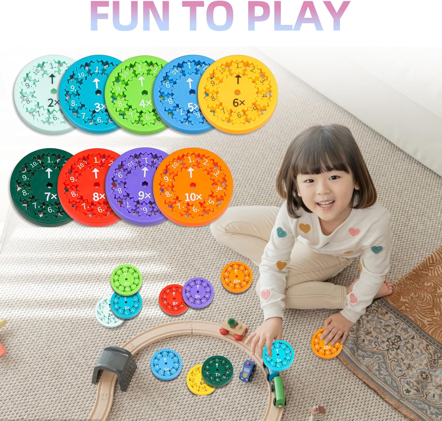 Math Fidget Spinner Math Facts Fidget Spinner Math Multiplication Fidget Spinner Educational Math Fact Fidget Spinners Fidget Spinner Toy for Kids Stimmers and Fidgeters (Multiply Or Divide 9pcs)