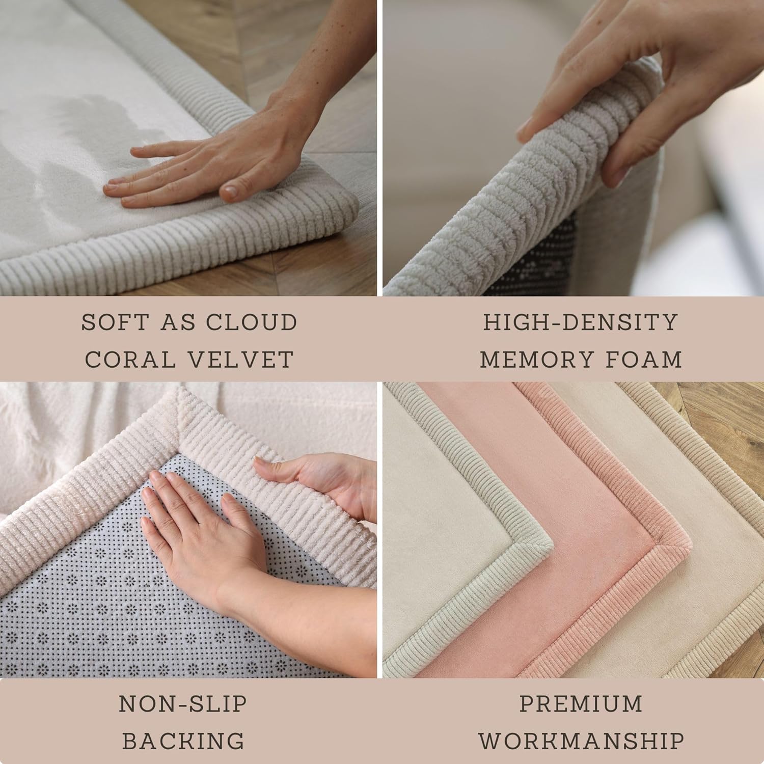 Premium Baby Playmat for Floor 60" x 80" Dark Gray – Cloudsoft Coral Velvet Memory Foam Rug for Crawling – Non-Slip, Water-Resistant, Non-Toxic, Easy-Care Muscle Mat – Thick Play Mat for Baby