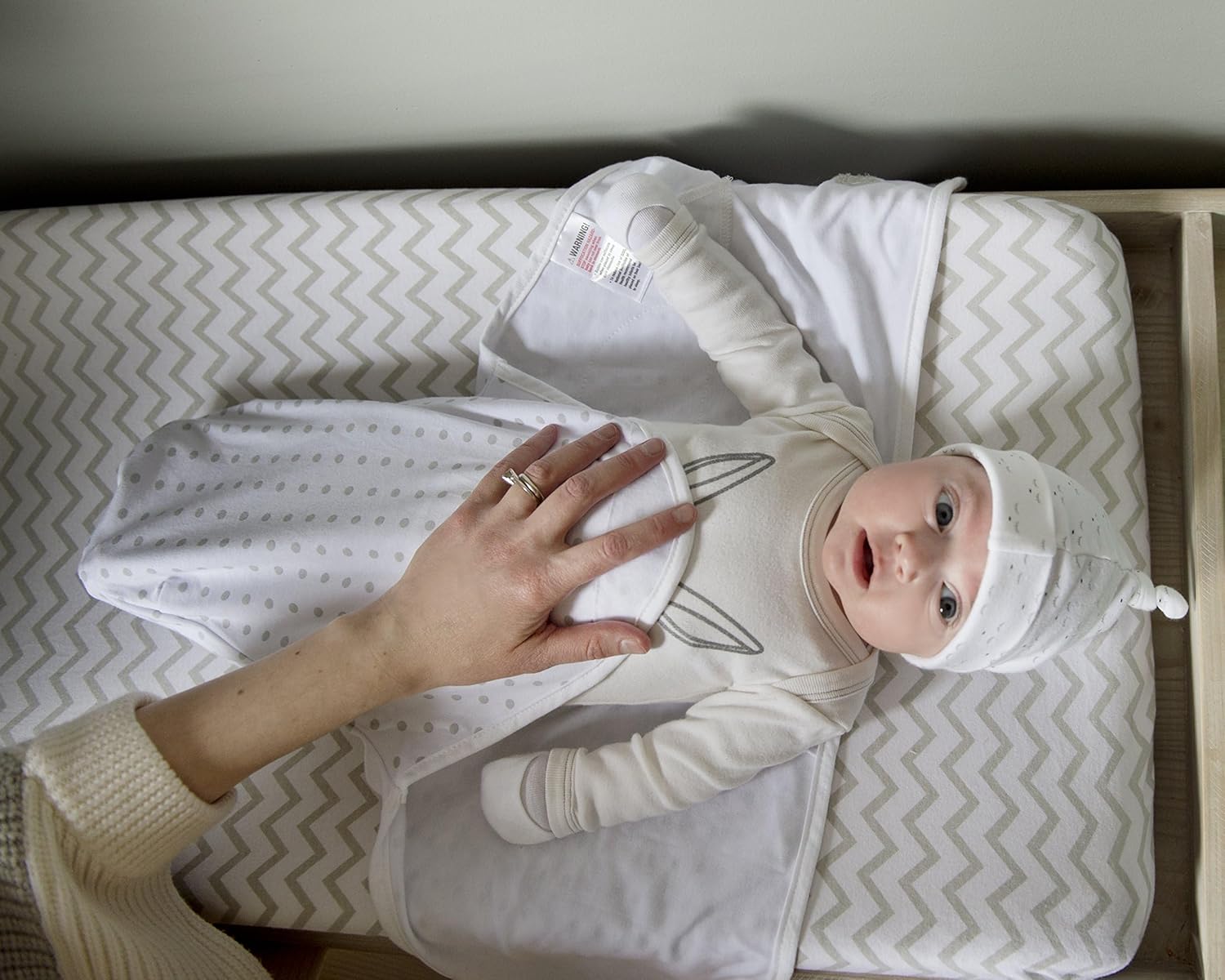 Changing Pad Cover 2 Pack - Baby Changing Pad Cover with 100% Jersey Cotton - Changing Pad Covers for Girls and Boys, Newborn Essentials (Grey Chevron and Polka Dots)
