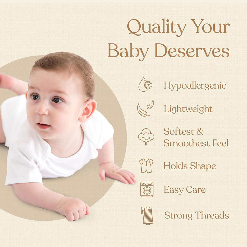 Pimbi&Bimpi Baby Bodysuit - Short Sleeve | Premium Peruvian PIMA Cotton | Gender Neutral Baby Clothes