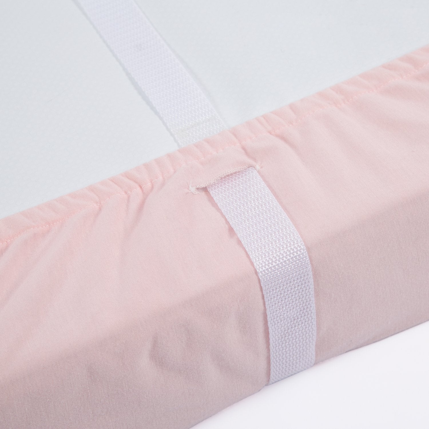 TILLYOU Changing Pad Cover Set in Soft Jersey Material Diaper Changing Table Sheets - Fits 32"/34''x16 Contoured Pad for Babies,Peachy Pink & Lt Gray