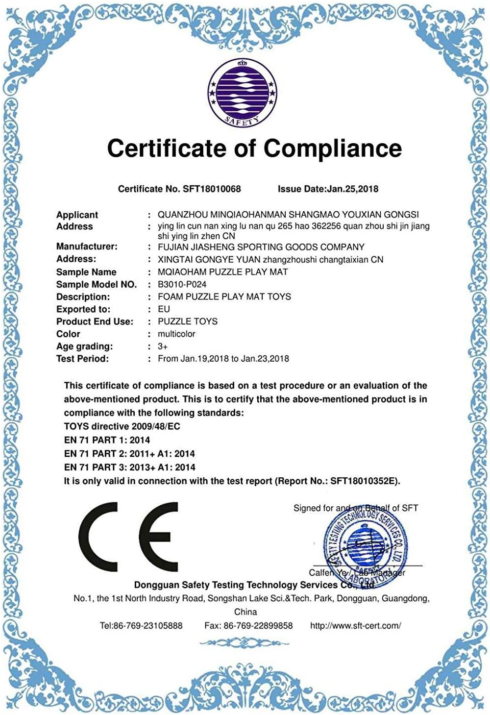 MQIAOHAM® 18 Pieces Puzzle Play Mats, Soft Baby Play Mat, Kids Interlocking Foam Floor Tiles, Toddlers Carpet Playmats G301018-109