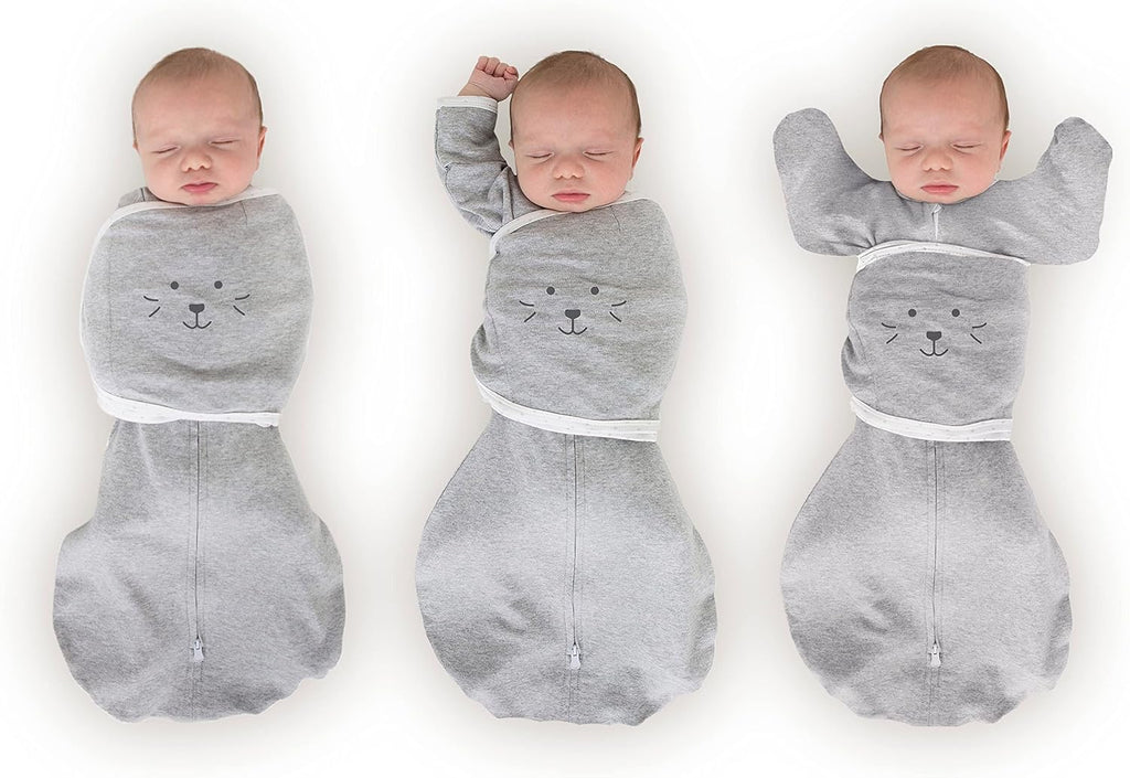 SwaddleDesigns 6-Way Omni Swaddle Sack Arms Up Swaddle for Newborn, More Options to Calm Startle Reflex, Improves Sleep