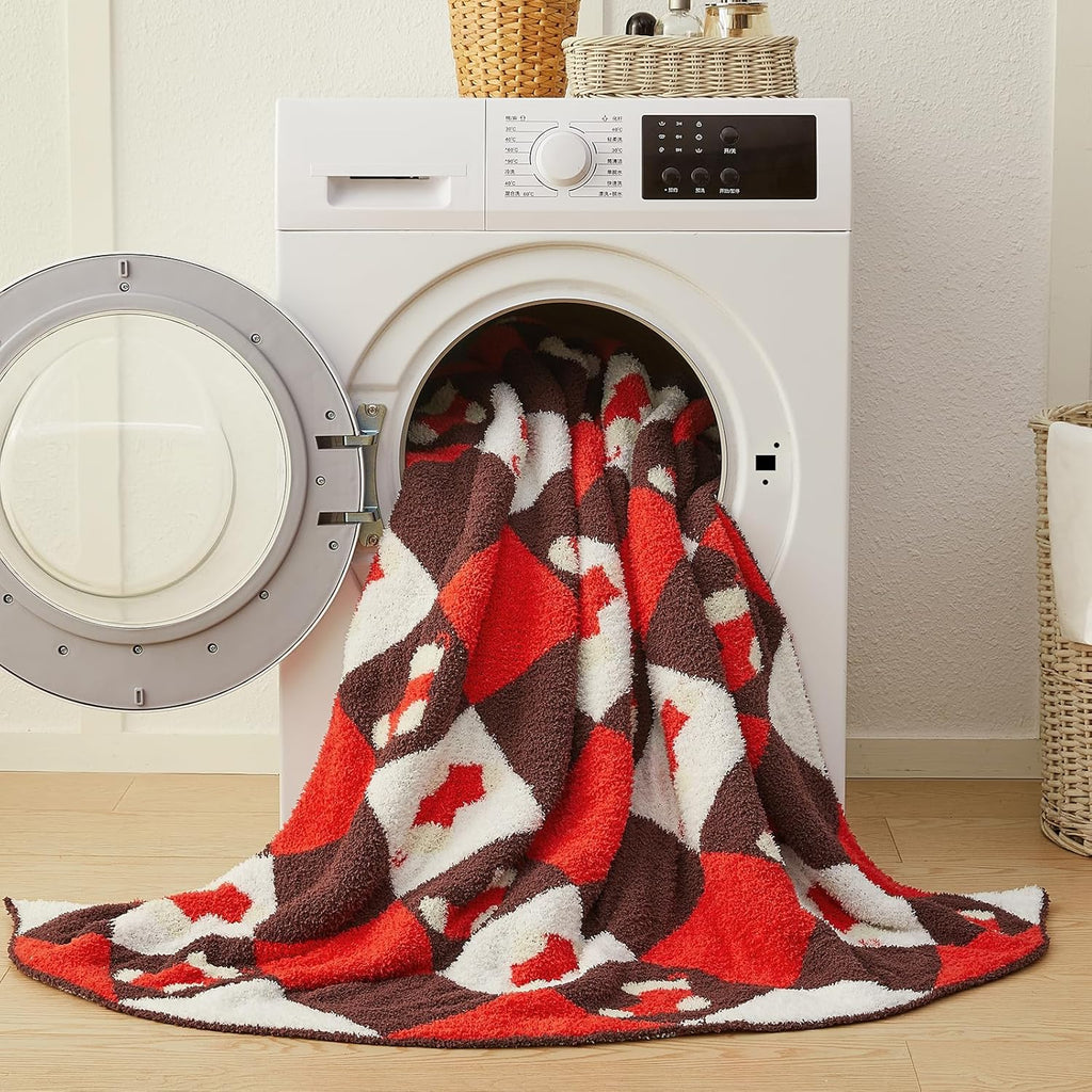 CYMULA Christmas Knit Throw Blanket - Super Soft Cozy Fuzzy Blankets for Couch, Sofa & Bed, Holiday Throw Blanket，60"x80"