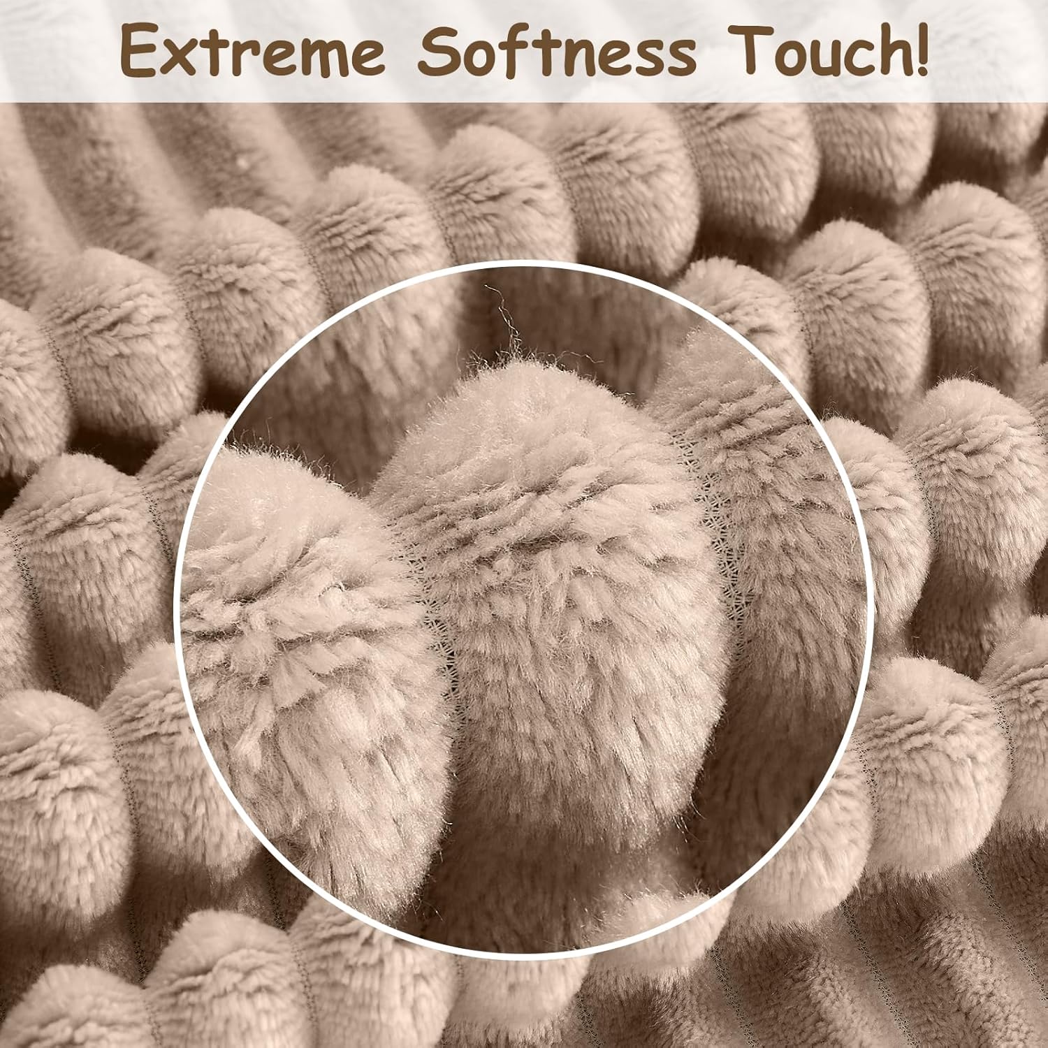 Soft Fleece Baby Blanket Ultra Cozy Baby Blankets for Boys Girls Warm and Lightweight Infant Toddler Newborn Receiving Gift with Reversible Stripes for Crib Stroller, 30x40 Inch, Linen