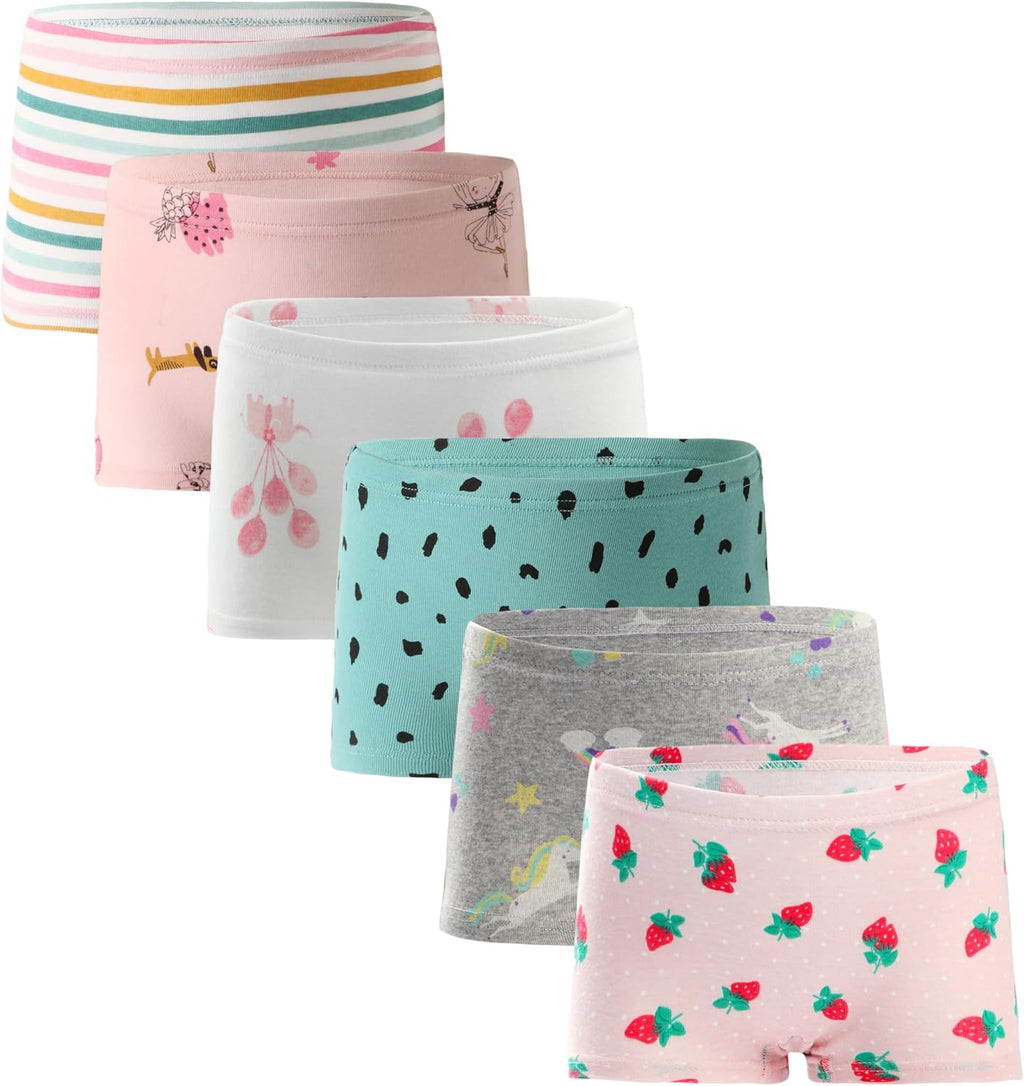 Boboking Soft Cotton Girls' Panties Boyshort Little Girls' Underwear Toddler Undies