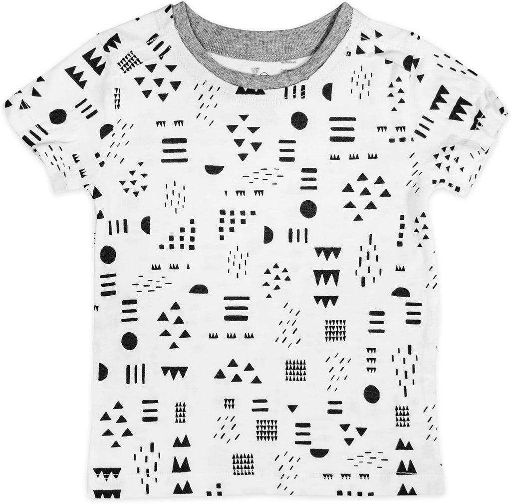 HonestBaby 5-Pack Short Sleeve T-Shirts 100% Organic Cotton Baby, Toddler, Little Kid, Boy, Girl, Unisex