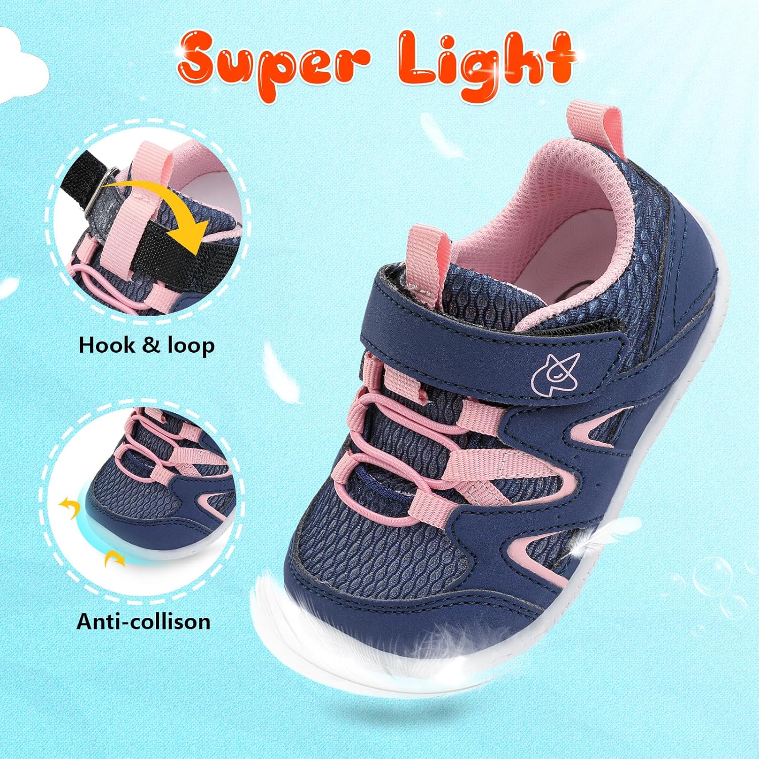 LeIsfIt Baby Shoes Boys Girls First Walking Shoes Non-Slip Toddler Breathable Sneakers Infant Sneakers