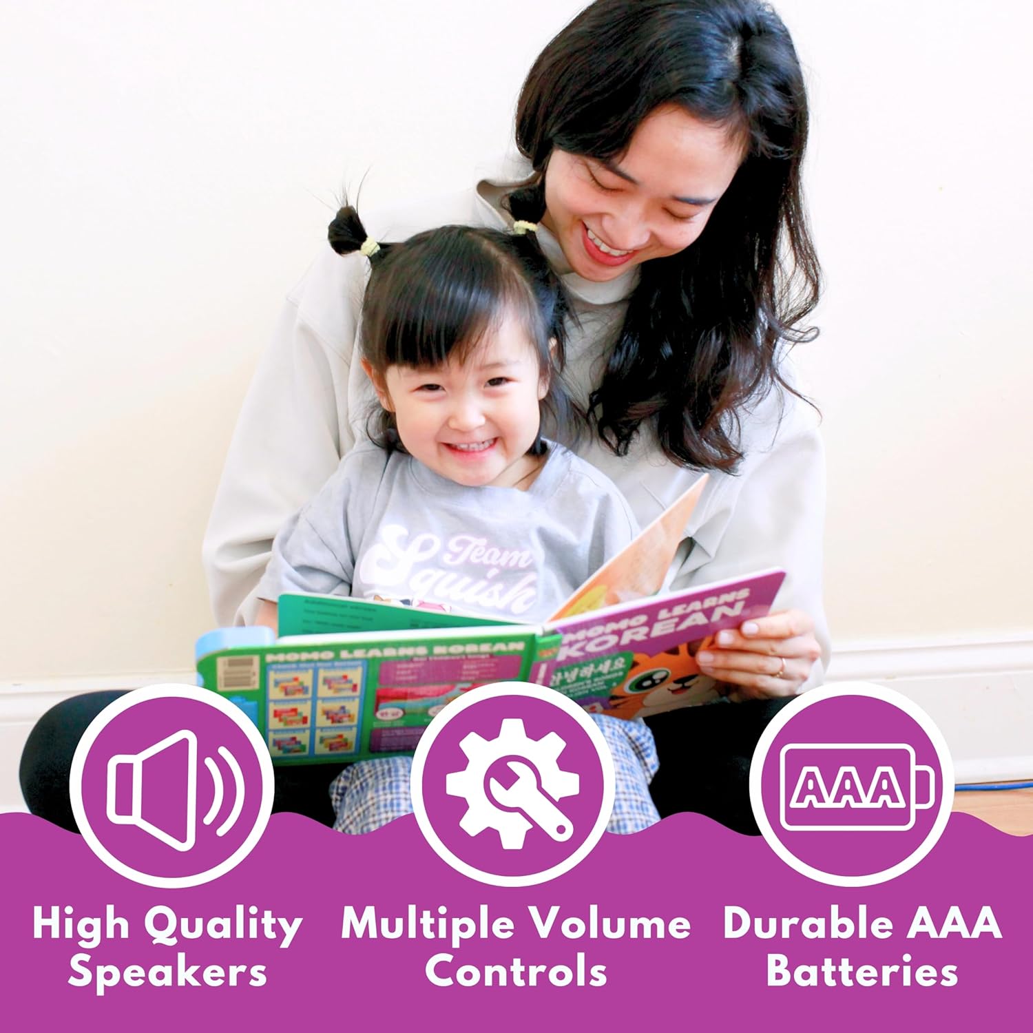 New! Learn Korean for Kids, Momo Learns Korean Vol. 3, Bilingual Korean Baby Book for Kids, Babies & Toddlers 1-3, Kids Board Book w/ Hangul, First Words & Songs, Language Toy for Preschoolers 0-3