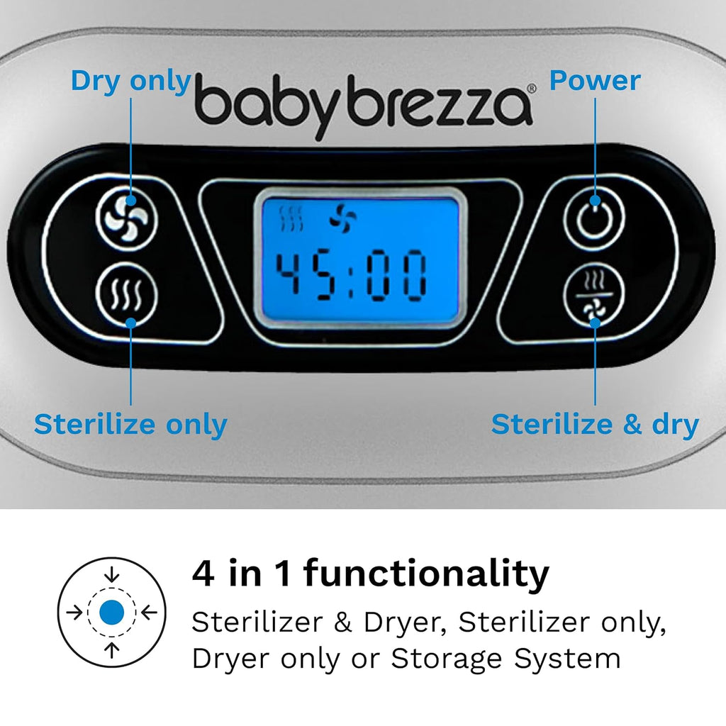 Baby Brezza Baby Bottle Sterilizer and Dryer Machine – Electric Steam Sterilization - Universal Fit - Pacifiers, Glass, Plastic, and Newborn Feeding Bottles
