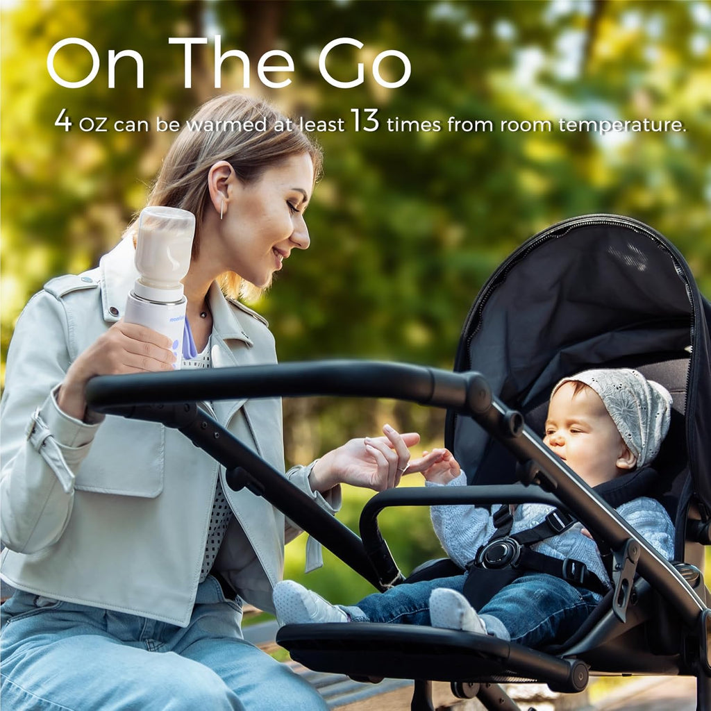 Portable Bottle Warmer Travel Baby Bottle Warmer for Breastmilk On The Go Travel Bottle Warmer Leak-Proof 2 Modes Fast Heating Three 3800mAH Battery Capacity to Meet Your All-Day Needs