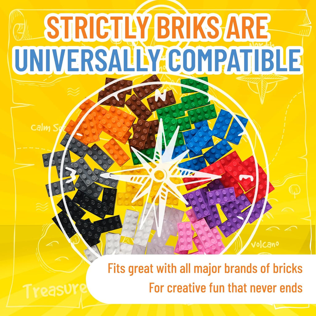 Strictly Briks Classic Bricks Starter Kit - 96-Piece 2x4 Stud Set in 12 Colors - Bulk Building Bricks for Creative Play, Ages 3+ - Compatible with All Major Brick Brands