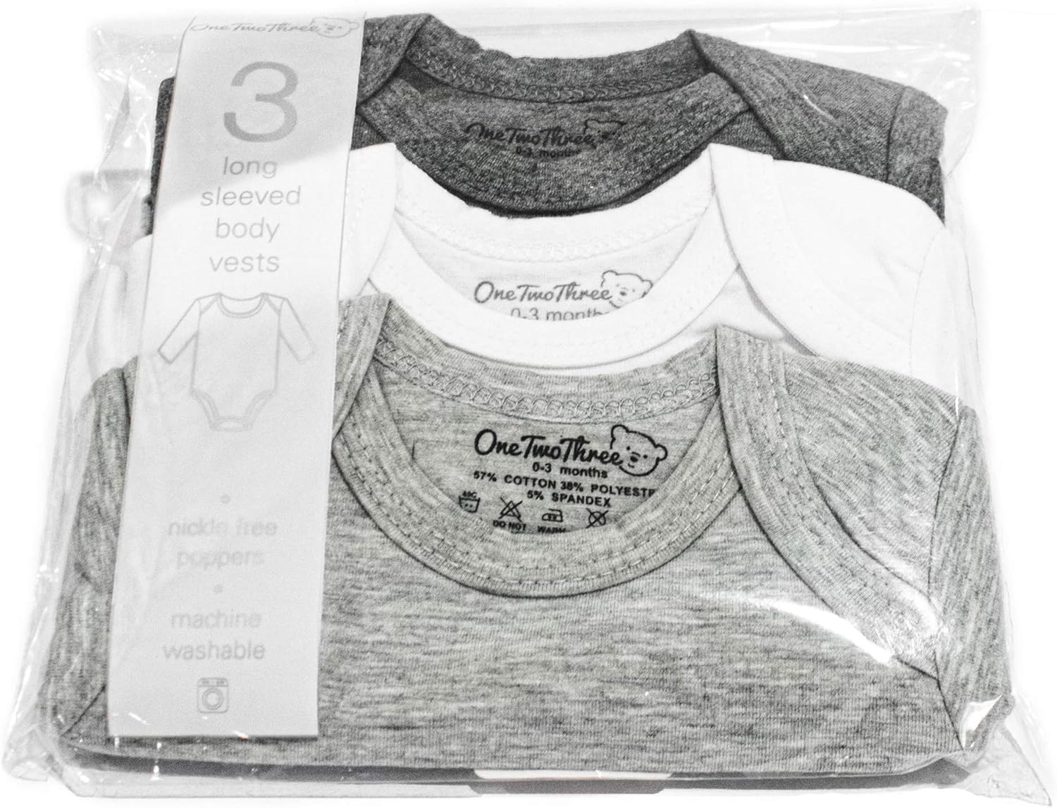 123 Bear Baby Cotton Spandex short-sleeve bodysuits unisex boy girl