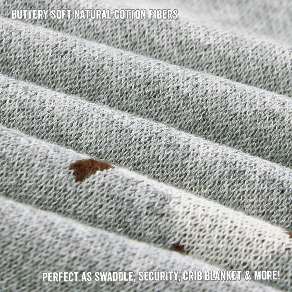 Knit Baby Swaddle Blanket - 100% Cotton Soft Cozy Lightweight Unisex Receiving Swaddling Crib Stroller Quilt Blanket for Shower Gift Registry for Newborns Infants & Toddlers (Sheep - Grey)