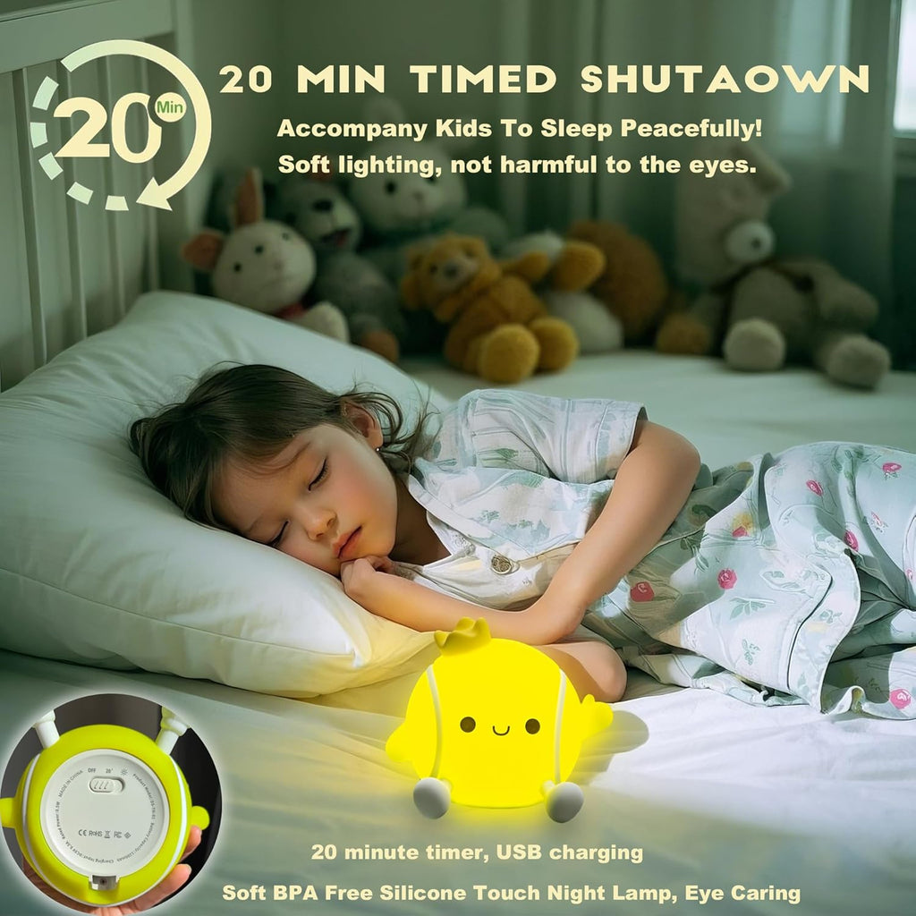 DREAMING MY DREAM Tennis Night Light,LED Squishy Novelty Night Lamp,2 Levels Dimmable Nursery Bedroom Nightlight for Kids, Rechargeable Touch Lamp Decor,Baby Boys Girls Gifts