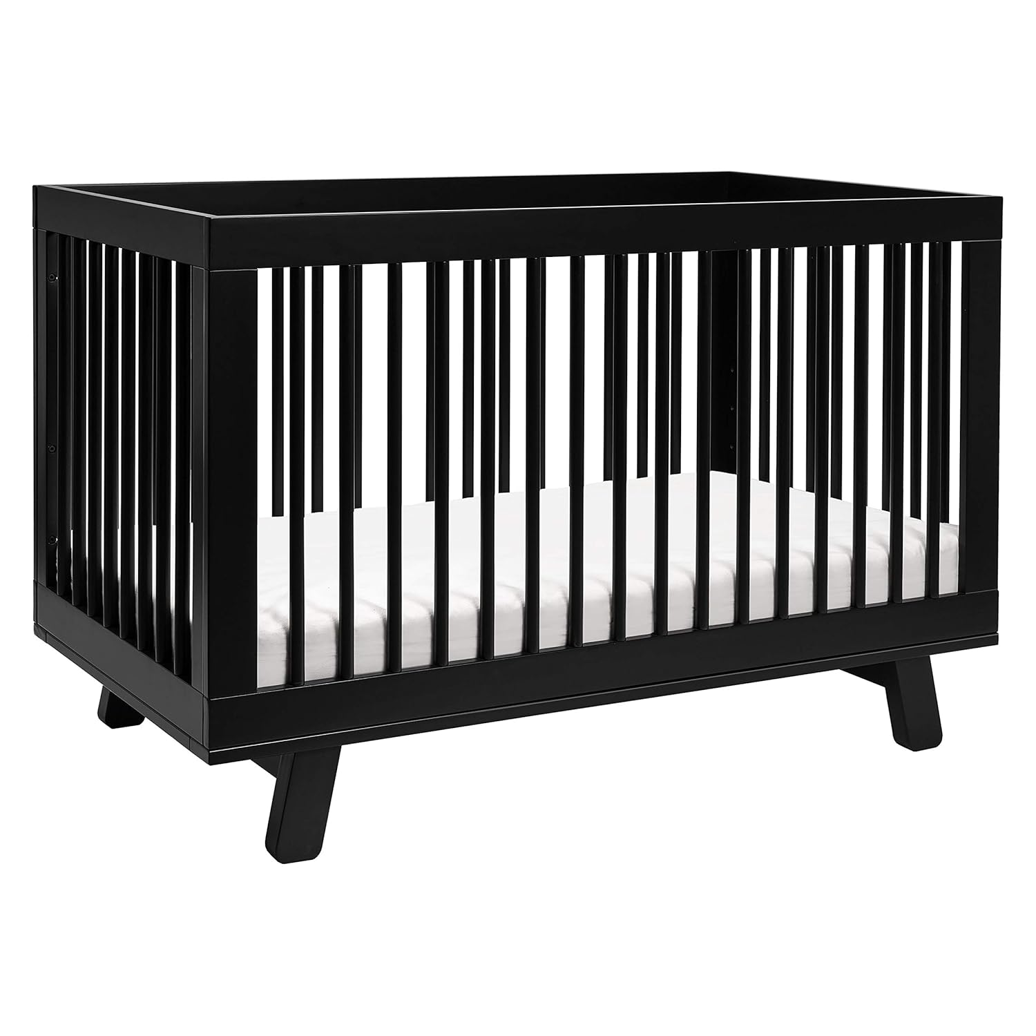 Babyletto Hudson 3-in-1 Convertible Baby Crib - GREENGUARD Gold Certified Convertible Crib to Toddler Bed & Daybed - Wooden Baby Bed with 4 Adjustable Mattress Heights - Easy to Assemble - Black