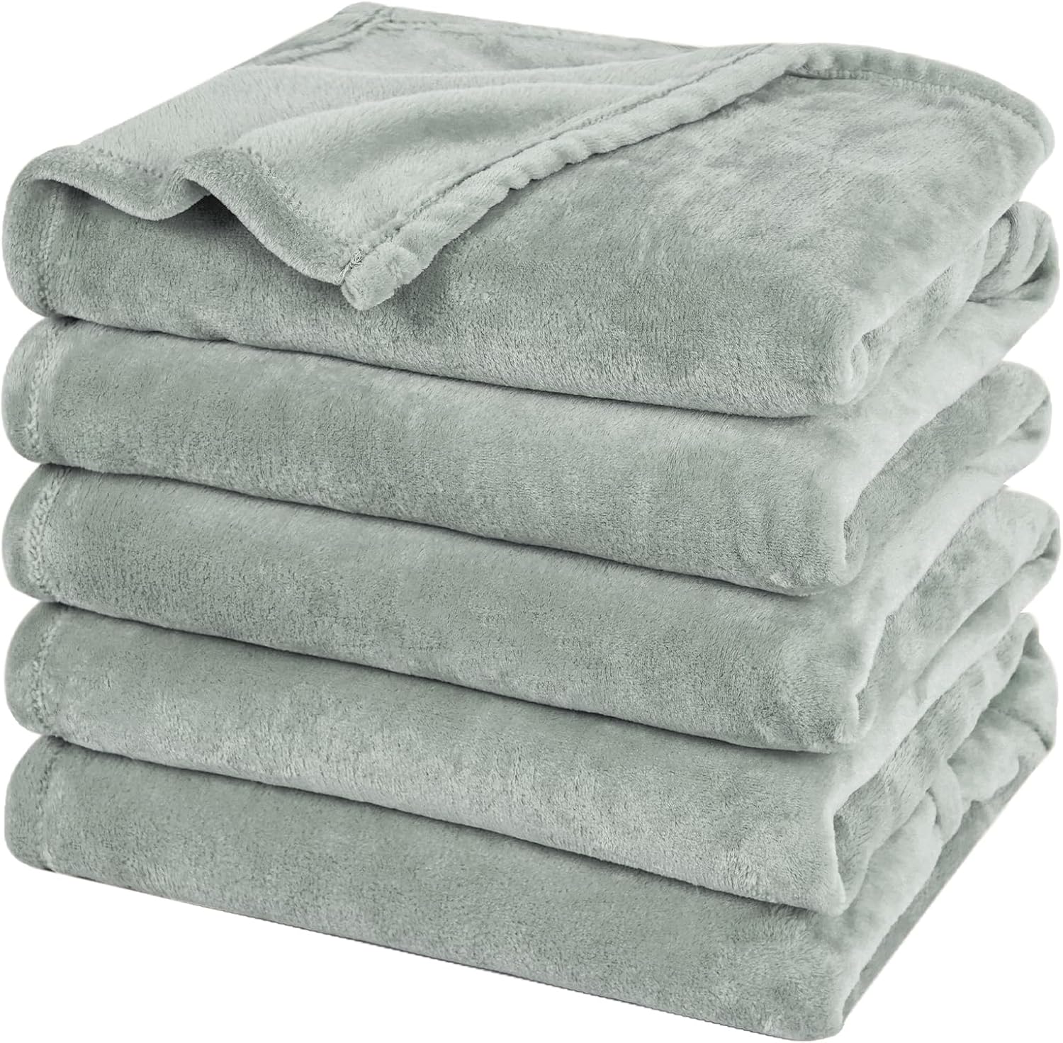 PHF Oversized King Fleece Blanket 120"x120", No Shed No Pilling Big Soft Blanket, Extra Large 10'x 10' Lightweight for Bed, Sofa Travel and Camping, Suitable for All Season, Sage Green