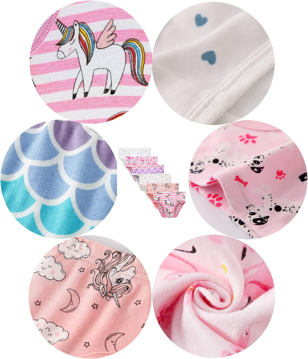 Family Feeling Little Girl Underwear Toddler Panties Big Kids Undies Soft 100% Cotton