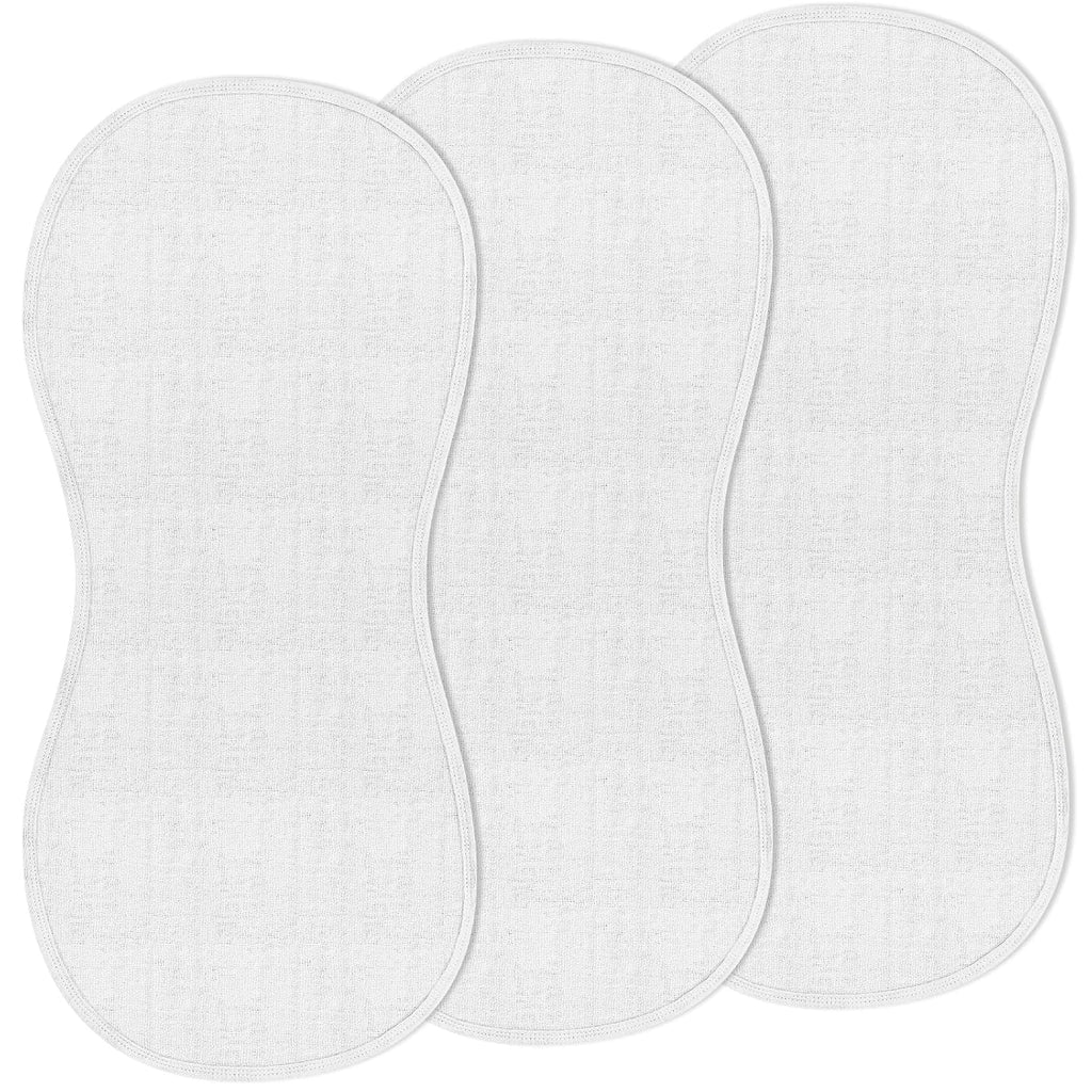 3 Pcs Changing Pad Liners Fits in Peanut Shape Changing Pad Waterproof Diaper Mats Organic Cotton Peanut Mats are Warm on a Baby's Back, Washable Reusable(Simple Style,White)