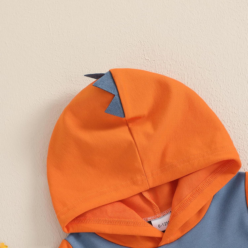 Toddler Baby Boy Summer Hooded Outfit Contrast Color Short Sleeve T Shirt Top Elastic Shorts Summer Clothes Set