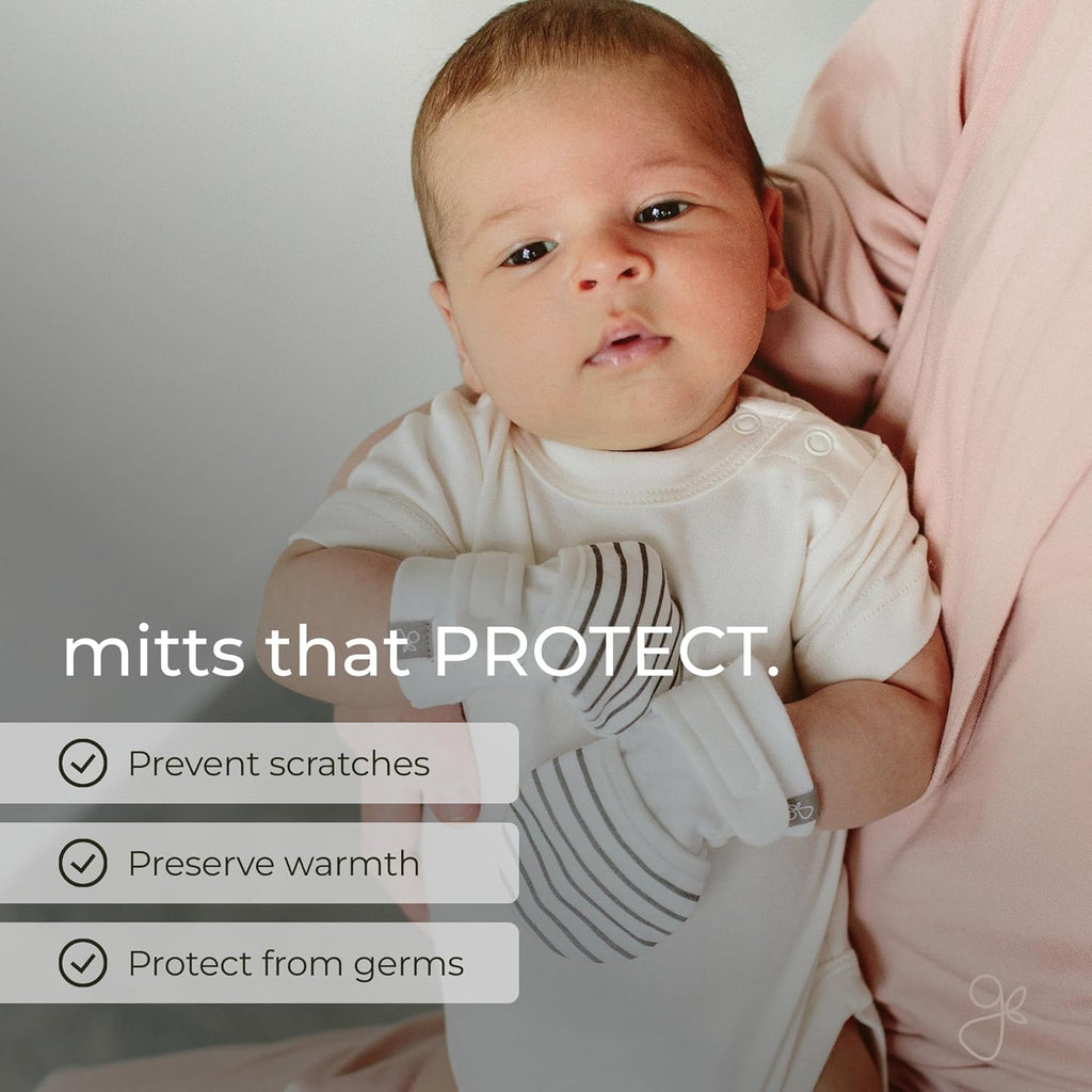 goumikids Viscose Made from Bamboo Cotton Anti-Scratch Soft Stay-On Mitts