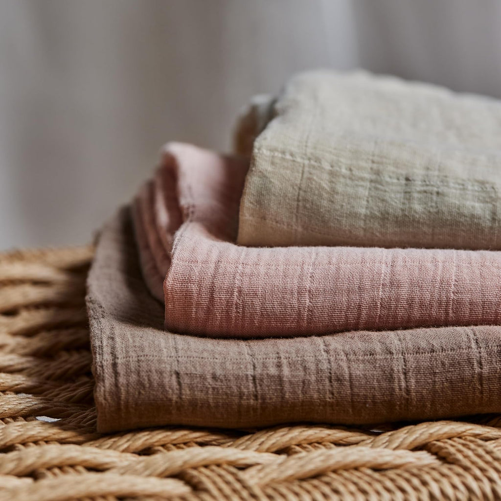 Swaddle - 100% Organic Cotton - Muslin Swaddle Blankets for Newborn, 47" x 47" (Natural)