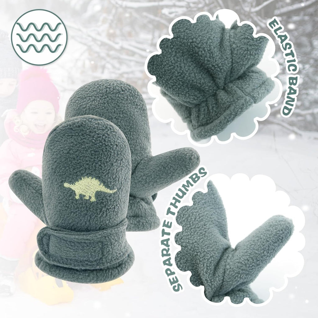 BAVST Baby Toddler Winter Mittens Girls Warm Fleece Lined Gloves Kids Sherpa Lined Mittens for Boys