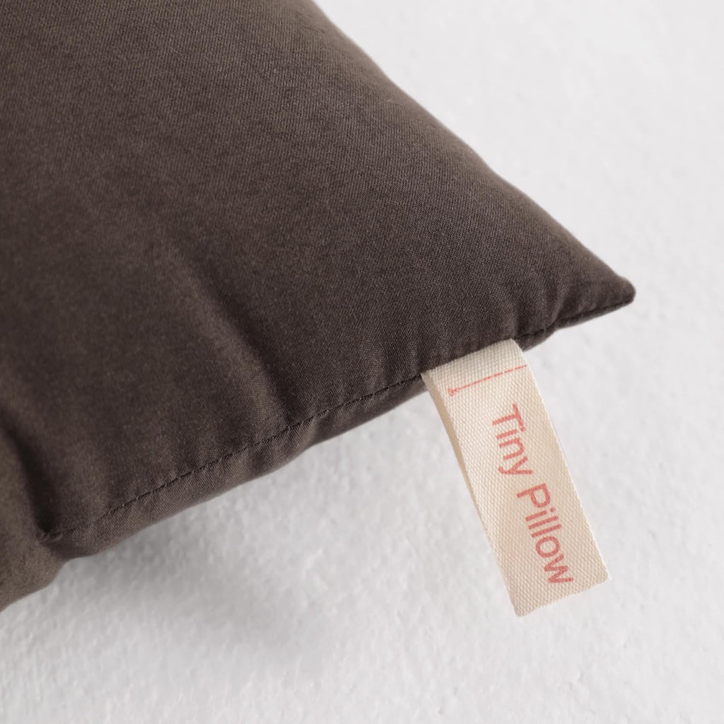 NTBAY Tiny Pillows, Down Alternative 7"x11" Microfiber Mini Pillows for Travel, Pets, Soft Machine Washable Small Pillow for Neck, Wrist, Lumbar and Knee, Dark Brown