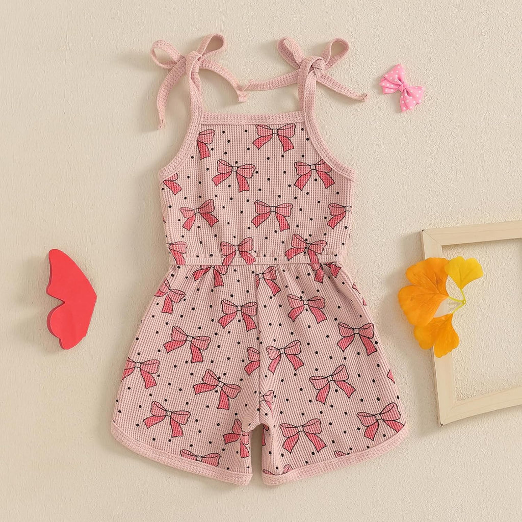 WZTYYDS Toddler Baby Girl Summer Clothes Floral Romper Tie-Up Strap Halter Jumpsuit Infant Summer Sling Playsuit 6M-3T