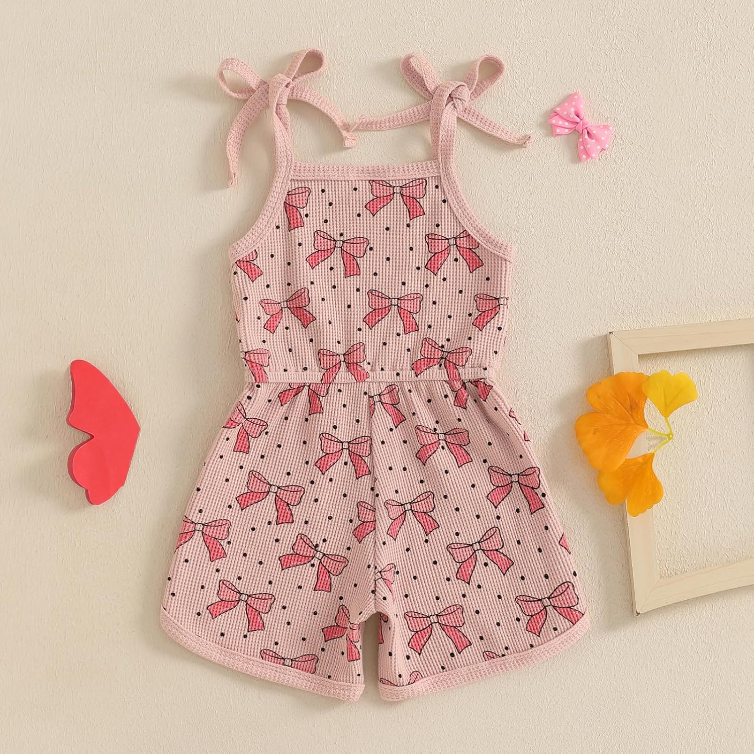 WZTYYDS Toddler Baby Girl Summer Clothes Floral Romper Tie-Up Strap Halter Jumpsuit Infant Summer Sling Playsuit 6M-3T