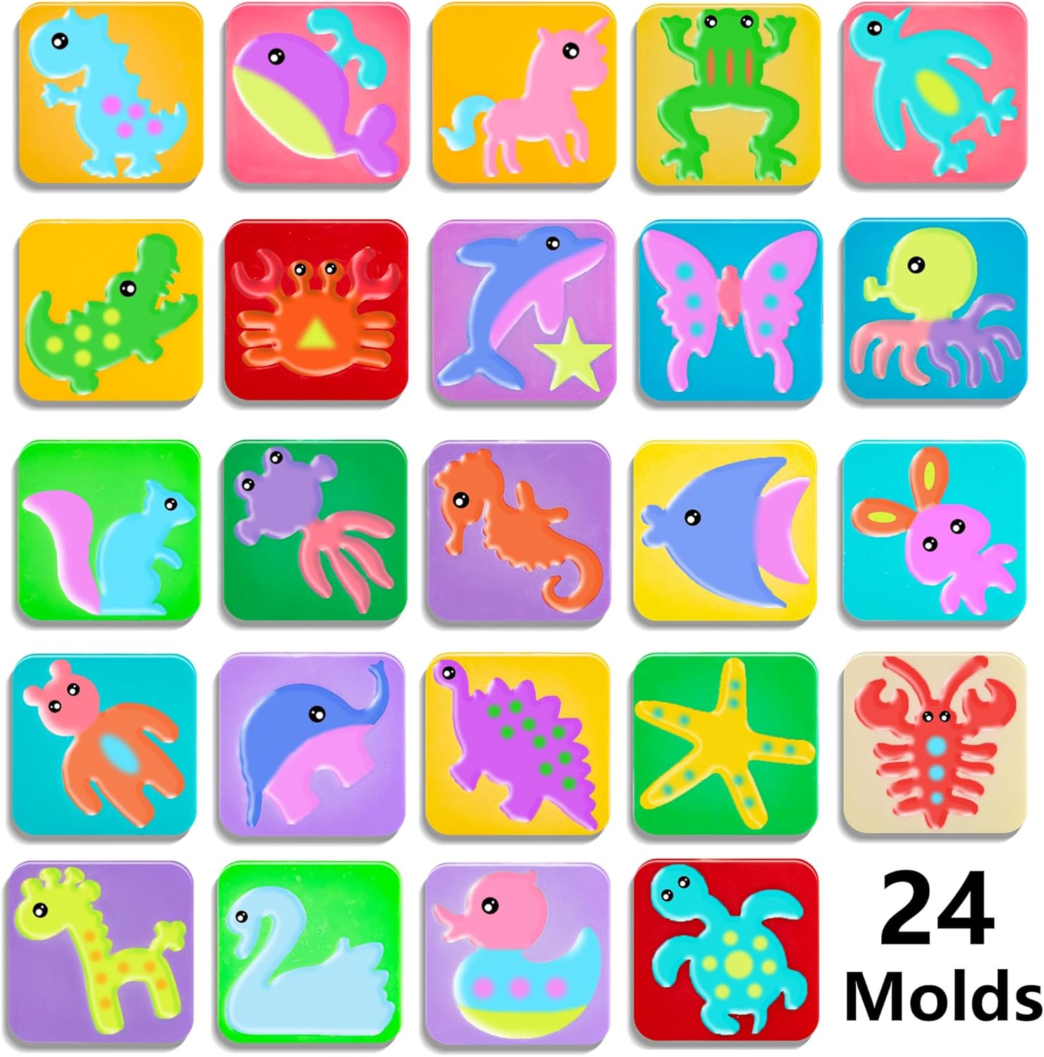 Magic Water Elf Toy Kit, 20 Bottles 24 Molds 70ML Aqua Fairy Water Gel Kit with Sparkling Magic Gel Glow in The Dark, Crate Your Own Magic Water Pets Aqua Fairy Craft Kits for Kids