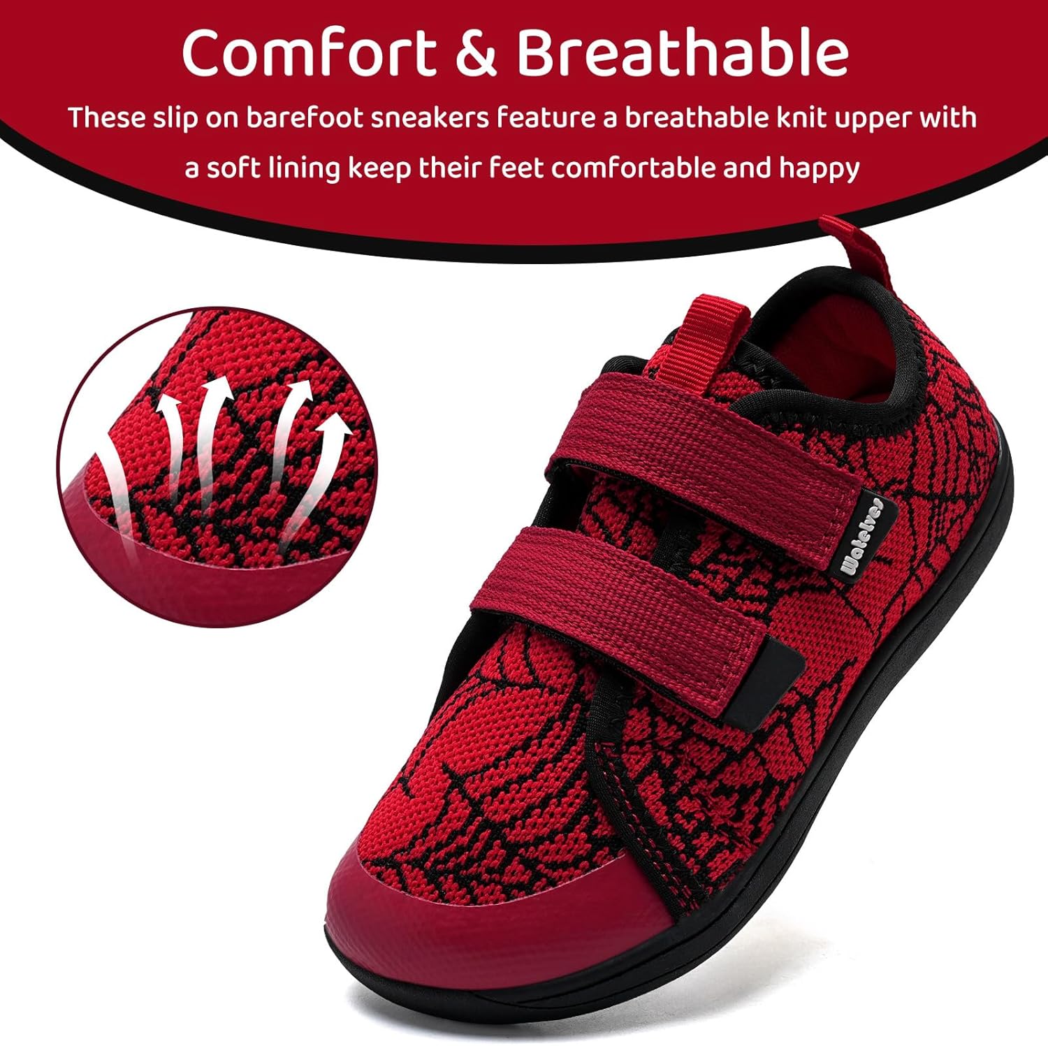 WateLves Toddler Little Kids Wide Barefoot Shoes The First Walking Shoes Girls Boys Breathable Zero Drop Minimalist Sneakers with Wide Toe Box Natural to Grow