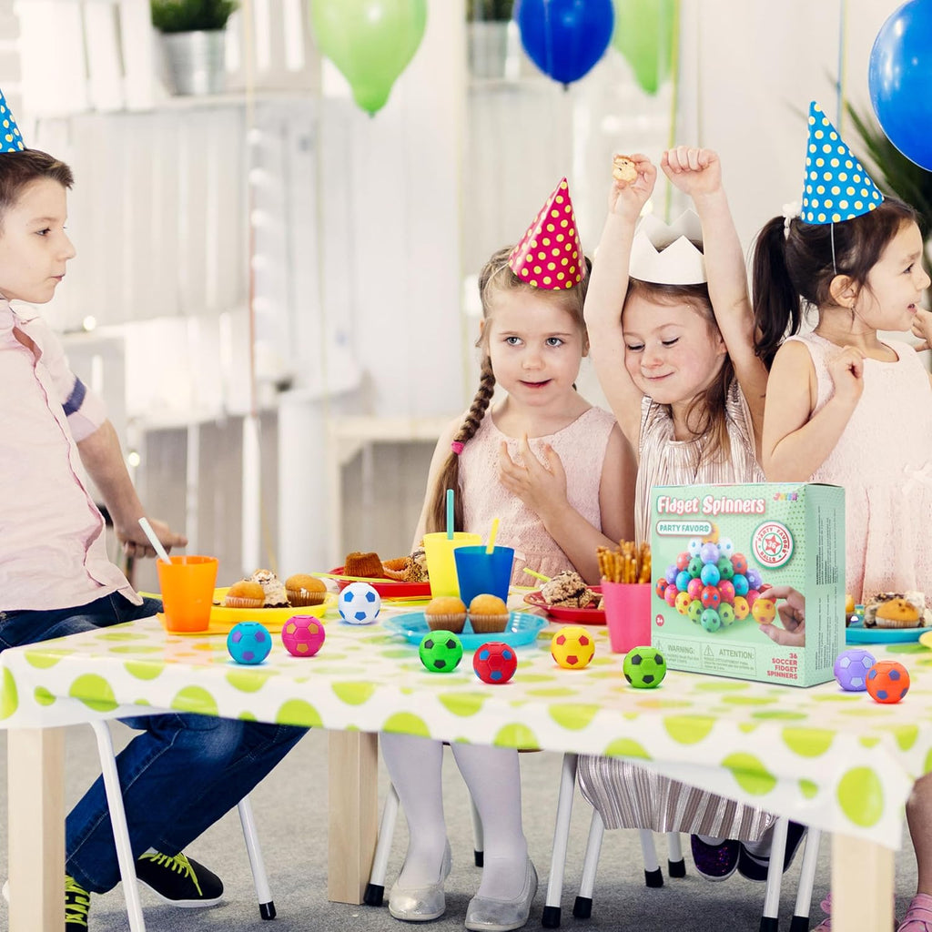 JOYIN 36 Pack Soccer Fidget Spinners, Kids Soccer Party Favors Fidget Toys Bulk, Goodie Bags Stuffers for Birthday Party, Treasure Box Toys for Classroom, School Reward