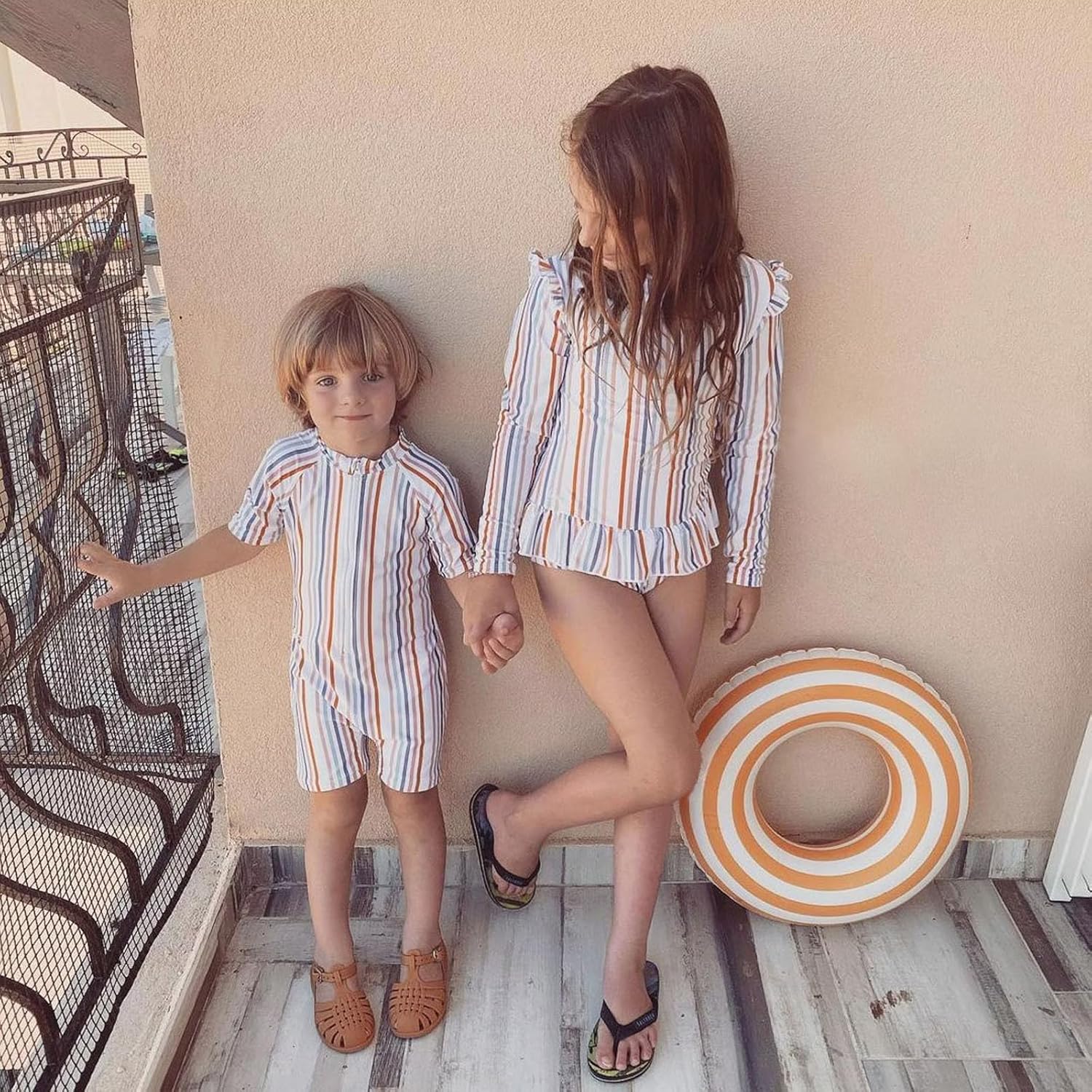 Boys One Piece Swimsuit Whale Dolphin Bathing Suit Zipper Rash Guard Kid Short Sleeve Swimwear Shark Beach Wear UPF50+