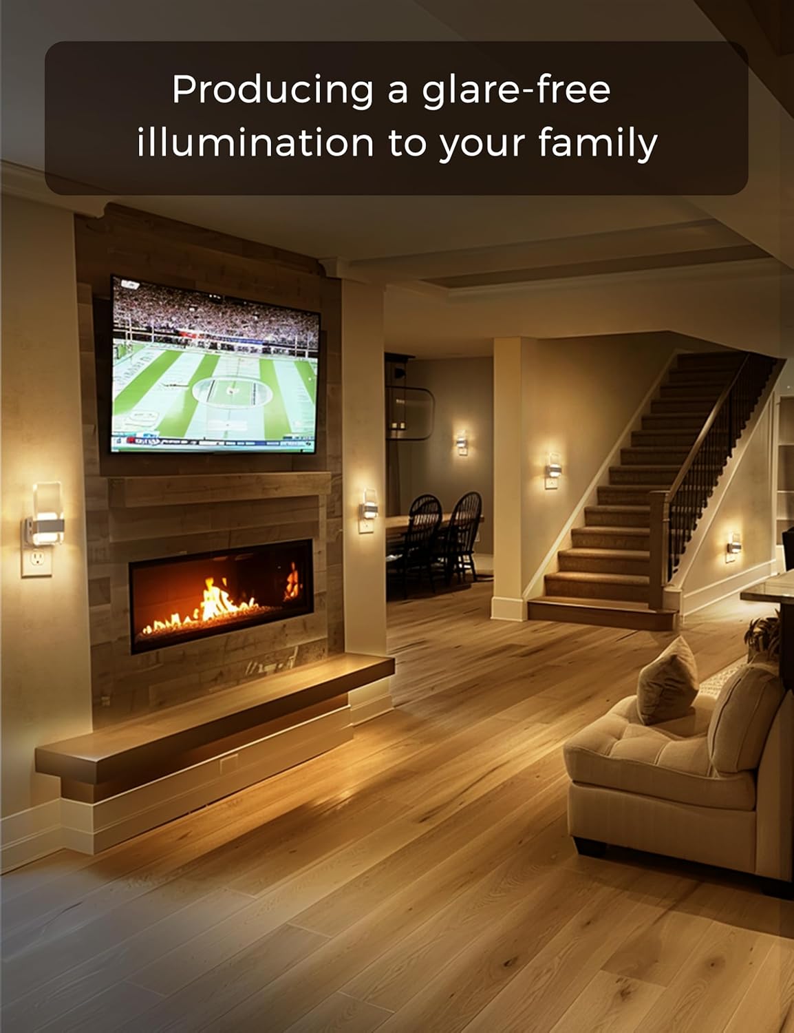 L LOHAS LED Night Light, Night Lights Plug Into Wall [2 Pack], Dusk-to-Dawn Sensor Decorative Night Light, 0-100LM Dimmable Nightlights, Wall Sconce-Style Acrylic Nitelight for Bathroom, Hallway,Gift