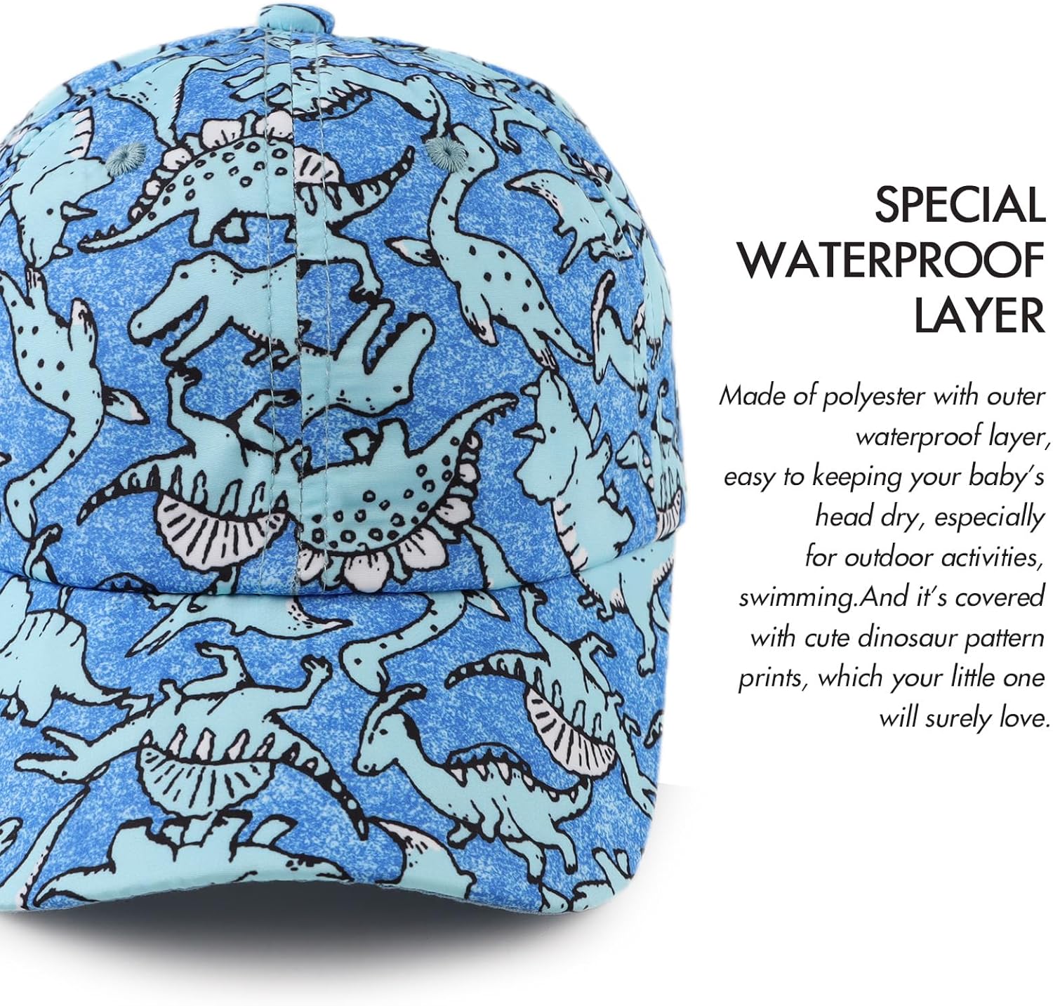 JANGANNSA Dinosaur Boys Girls Caps Embroidery Baby Baseball Caps Cotton Infant Toddler Kids Hat Spring Summer Autumn 2-6Y