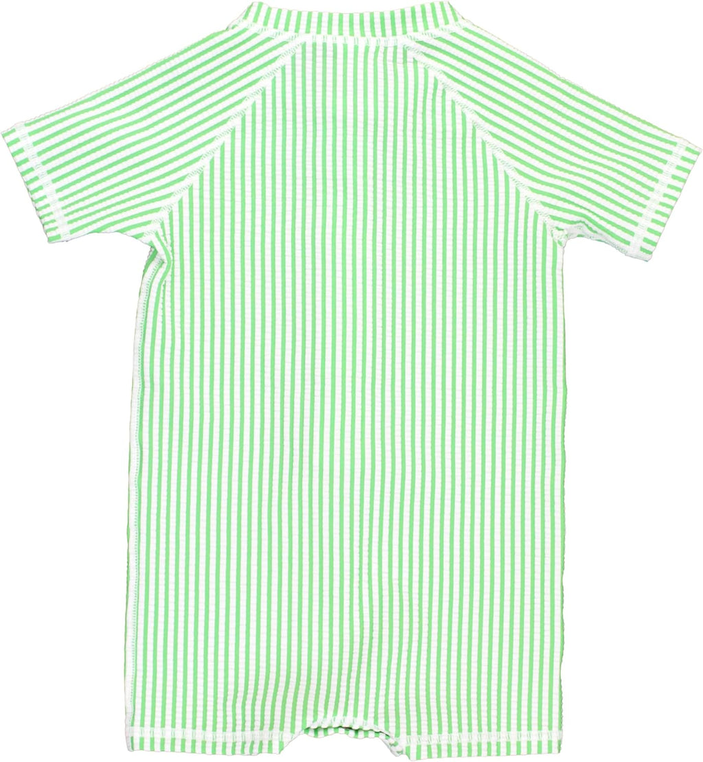 RUGGEDBUTTS Baby/Toddler Boy Swimsuit, One Piece Zipper Rash Guard Sunsuit with UPF 50+ Sun Protection