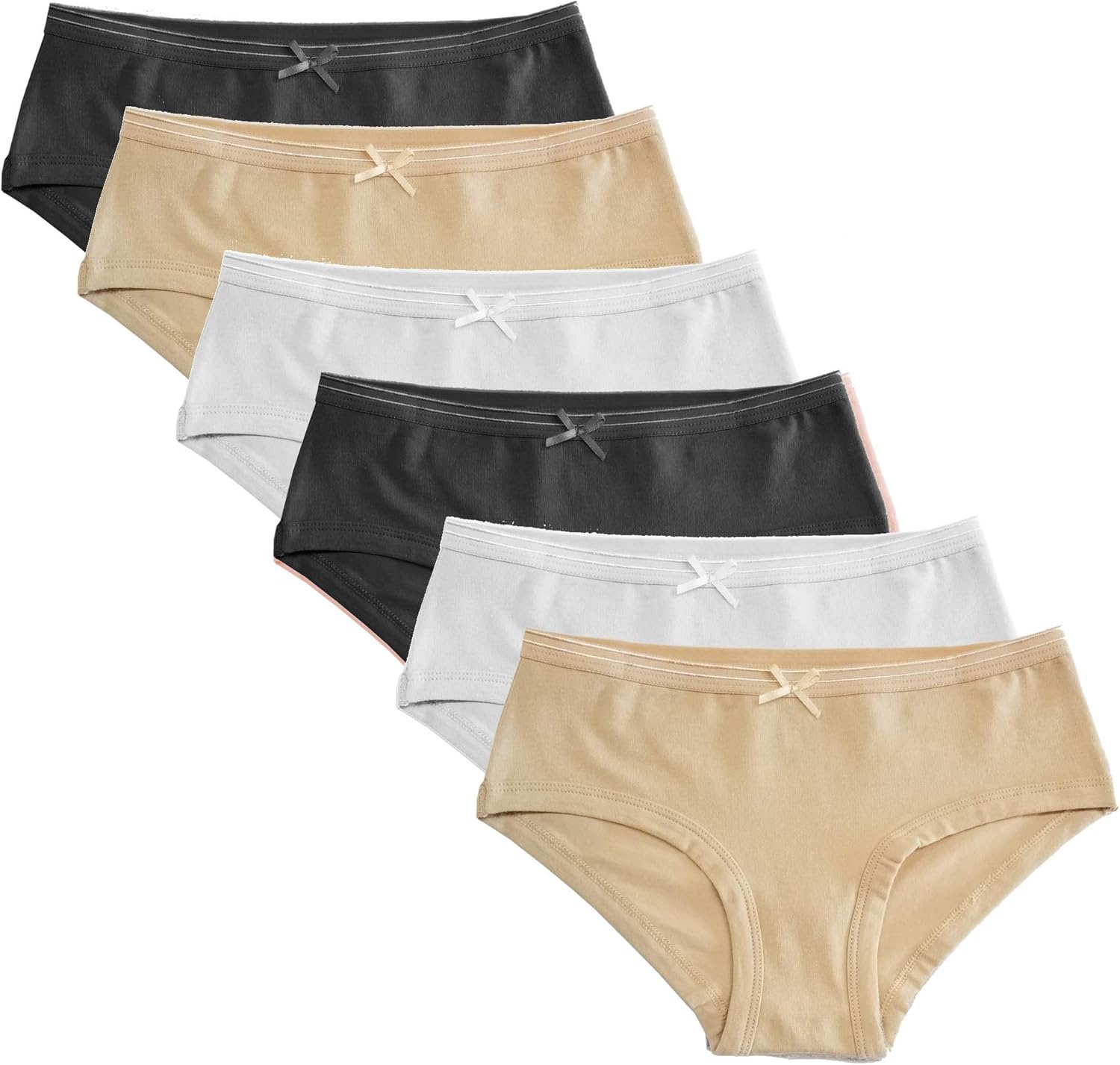 Popular Girls Underwear Hipster Panty - Soft Cotton Panties Underwear for Girls & Teen Size 7-14 - Multipack