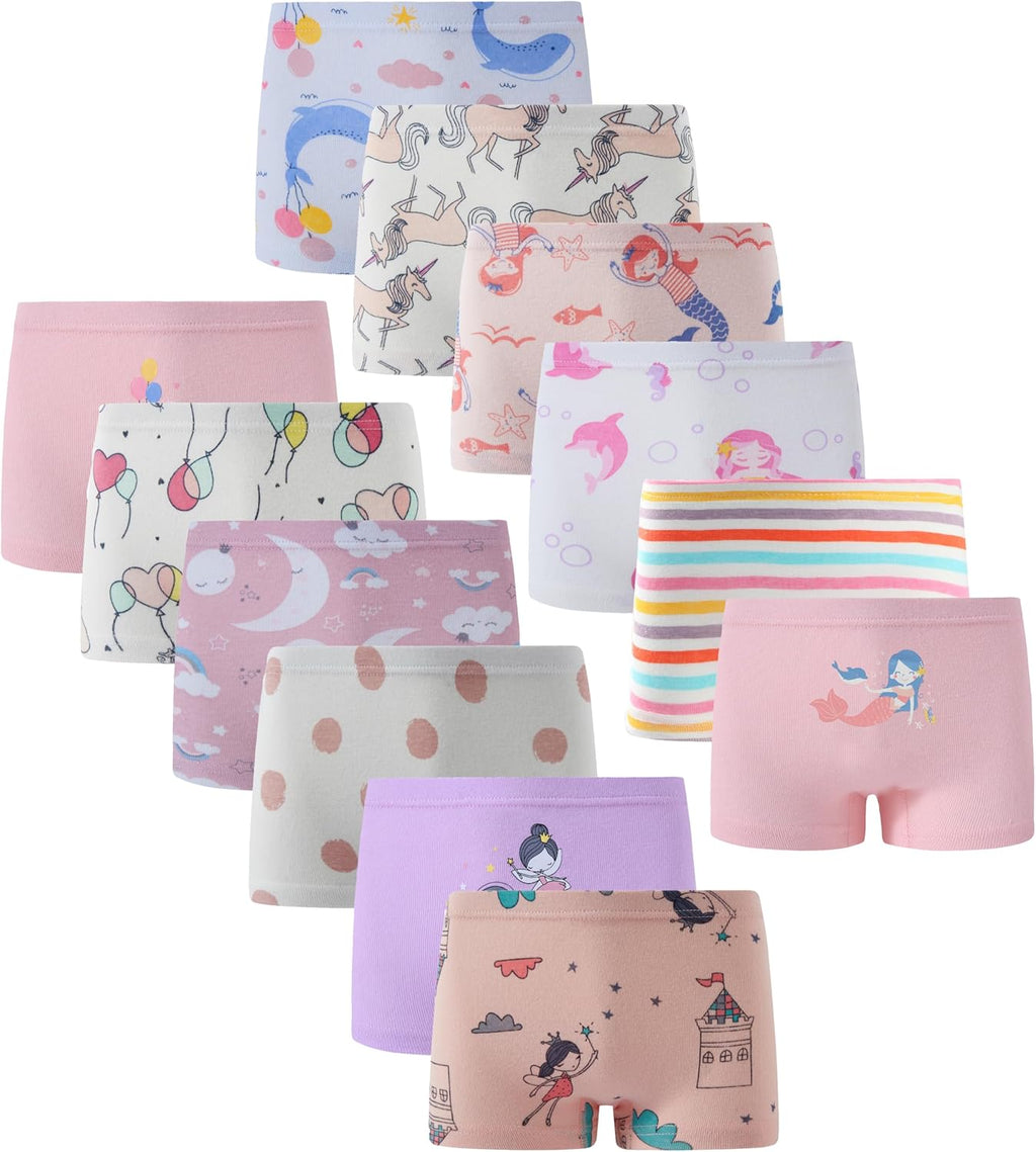 Sladatona Soft Girls Boyshort Panties Cotton Briefs Kids Underwear