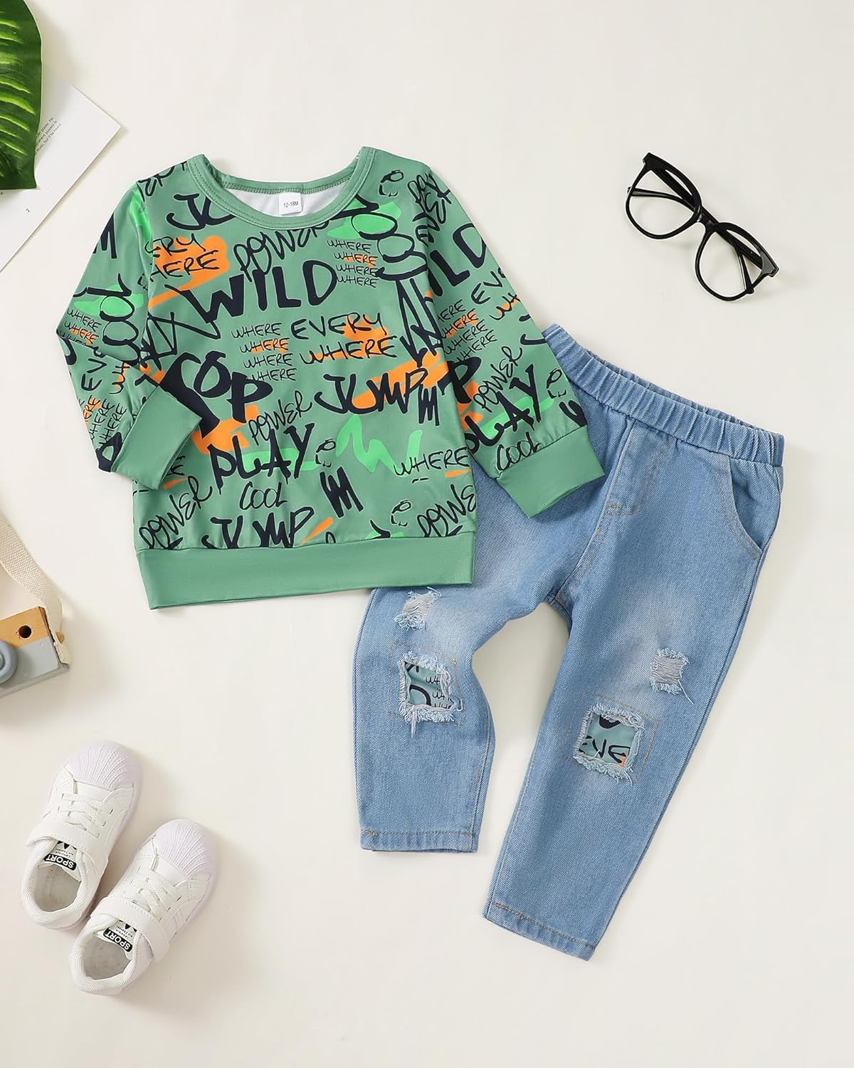 Toddler Baby Boy Outfits Fall Winter Clothes Color Block Long Sleeve Sweatshirt Tops + Jogger Pants Set 2PCS