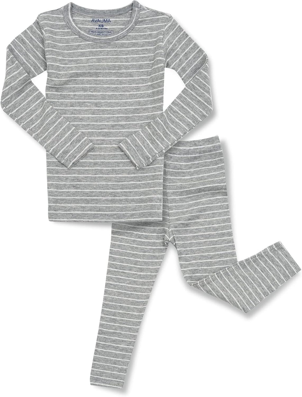 AVAUMA Stripe Pattern Baby Boys Girls Pajama Set Kids Toddler Snug fit Ribbed Sleepwear pjs for Daily Life Style