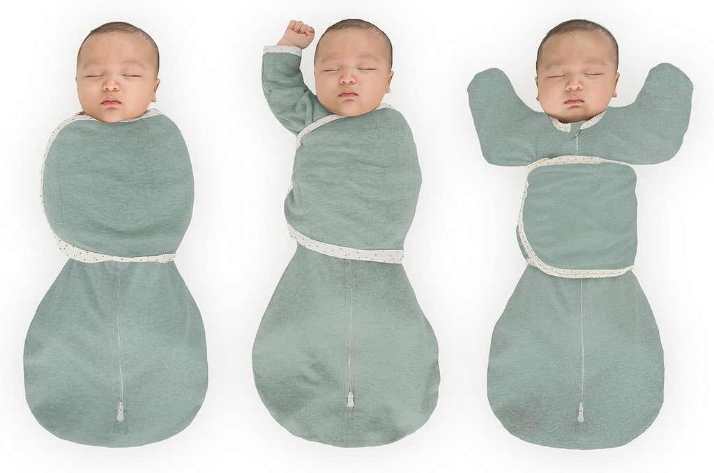 SwaddleDesigns 6-Way Omni Swaddle Sack Arms Up Swaddle for Newborn, More Options to Calm Startle Reflex, Improves Sleep