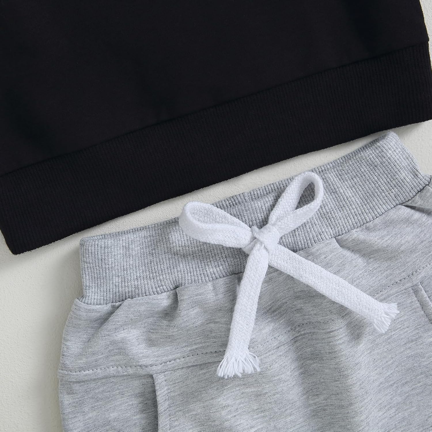 Kupretty Toddler Baby Boy Fall Winter Clothes Color Block Long Sleeve Sweatshirt Pullover Tops + Joggers Pants Outfit Set