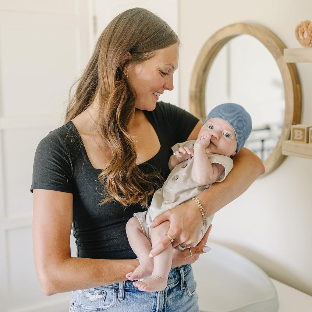 Konssy 6 Pack Baby Beanie Hats for Unisex, Toddler Beanies Baby Girl Boy Hat Warm Cap for Infant, Toddler