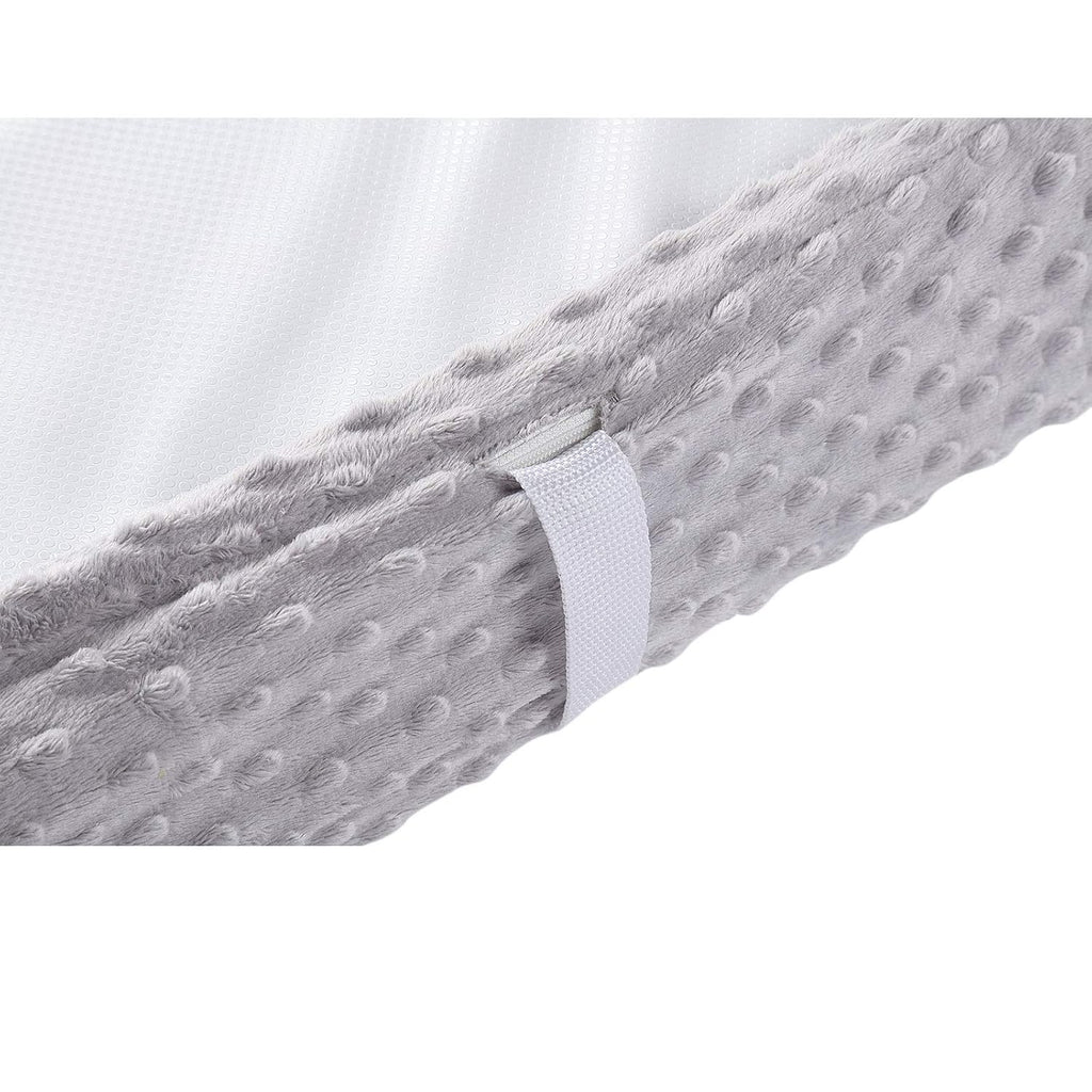 Baby Changing Pad Cover, Super Soft Plush Dot Diaper Changing Table Covers for Baby Girls and Boys, Ultra Comfortable, Safe for Babies, Fit 32"/34'' x 16" Pad (Gray)